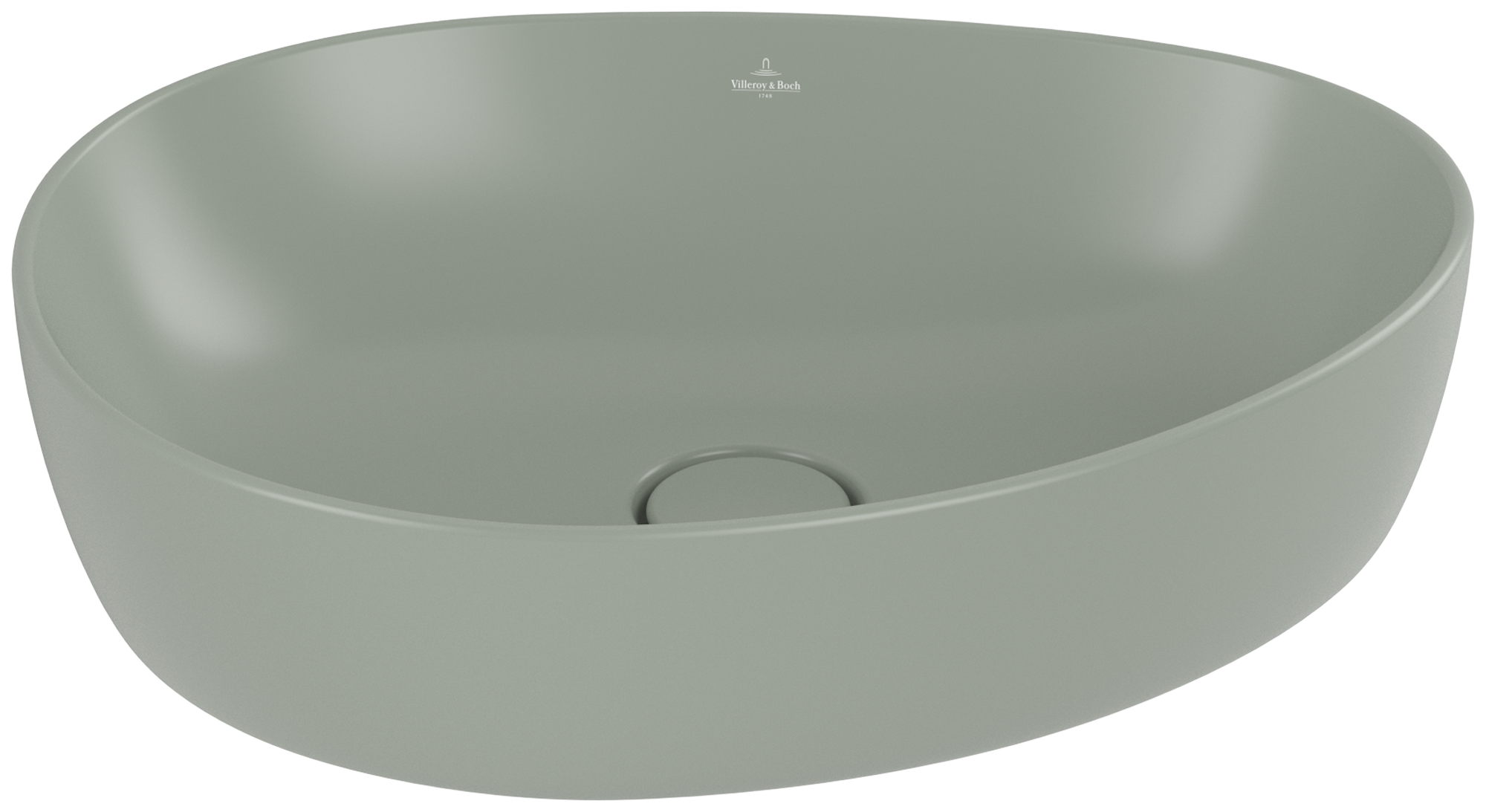 Villeroy & Boch Antao Surface-mounted washbasin, 510x400x146mm, without overflow, Morning Green CeramicPlus