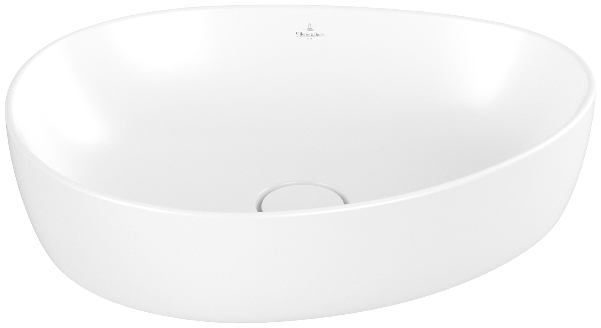 Villeroy & Boch Antao Surface-mounted washbasin, 510x400x146mm, without overflow, Stone White CeramicPlus
