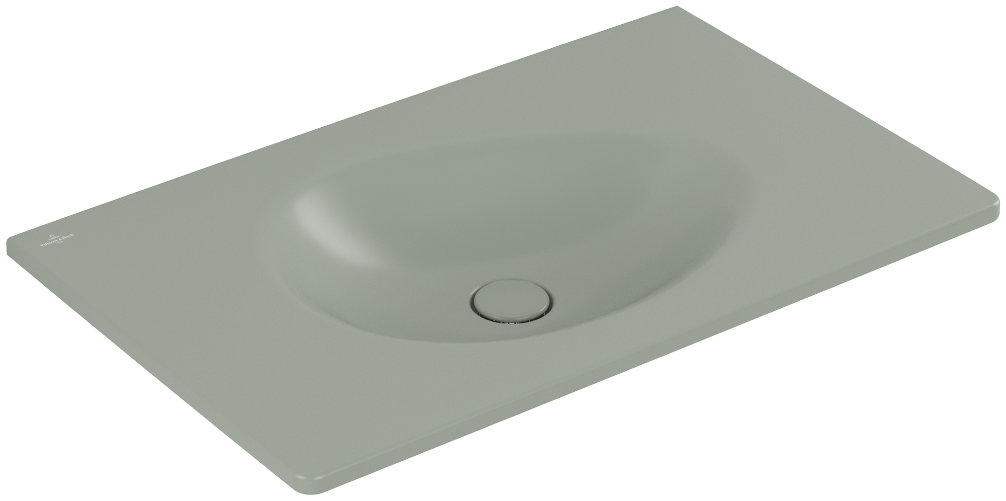 Villeroy & Boch Antao Vanity washbasin, 800x500x150mm, without overflow, Morning Green CeramicPlus