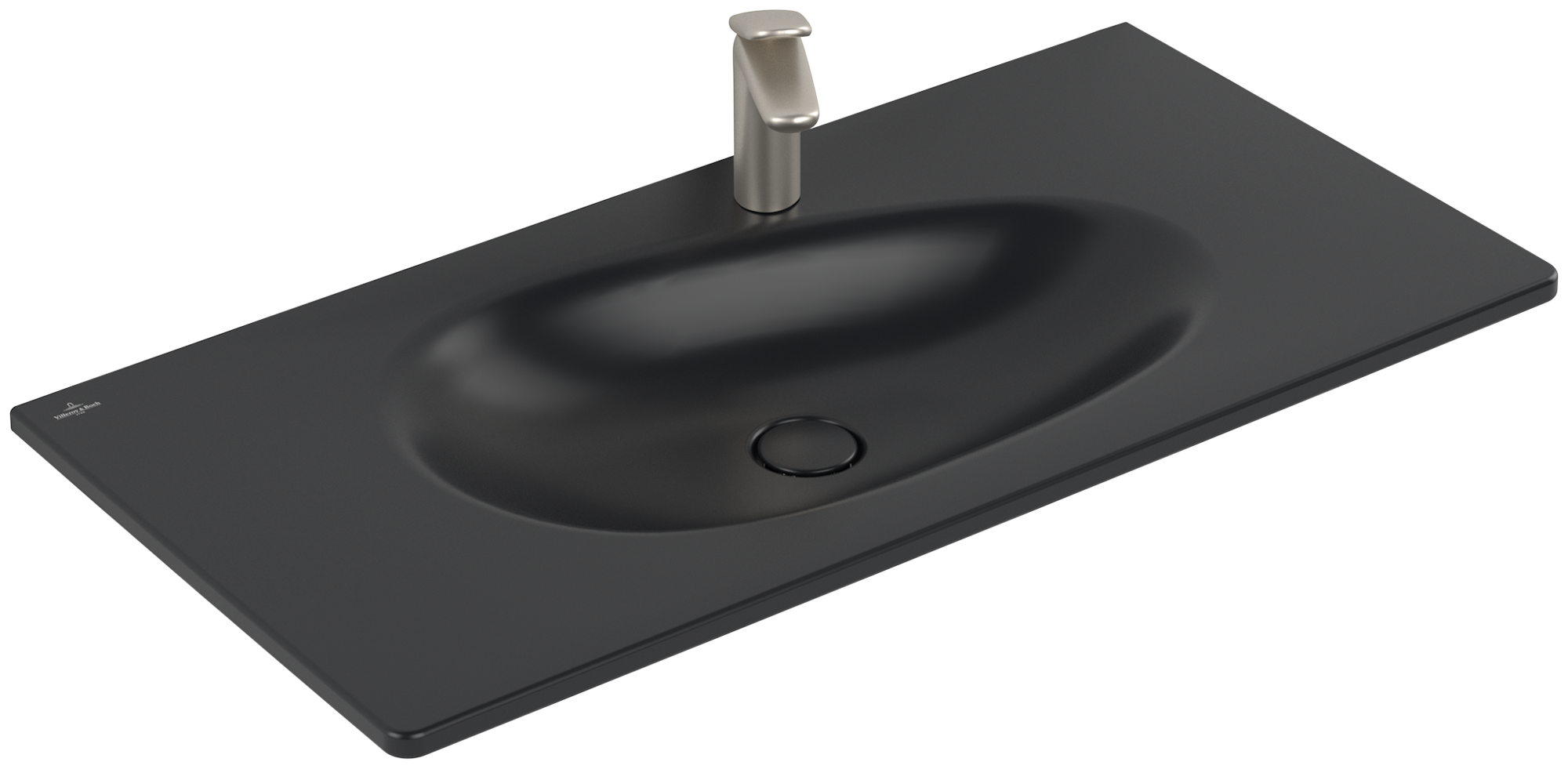 Villeroy & Boch Antao Vanity washbasin, 1000x500x150mm, without overflow, Pure Black CeramicPlus