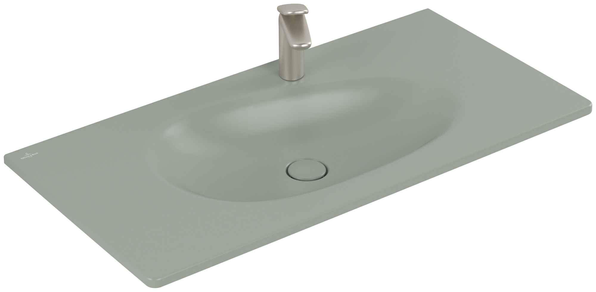 Villeroy & Boch Antao Vanity washbasin, 1000x500x150mm, without overflow, Morning Green CeramicPlus