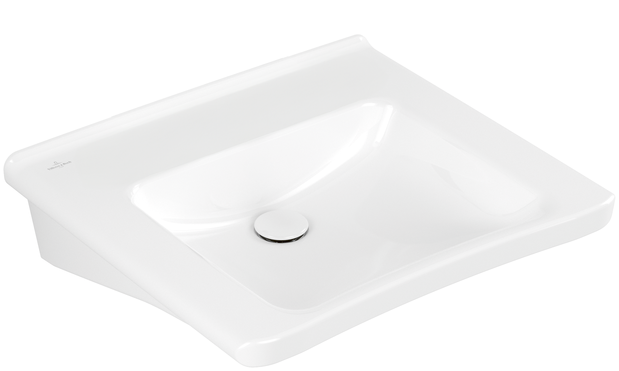 Villeroy & Boch ViCare Lavabo ViCare, 600x550x180mm, senza troppopieno, Bianco Alpin