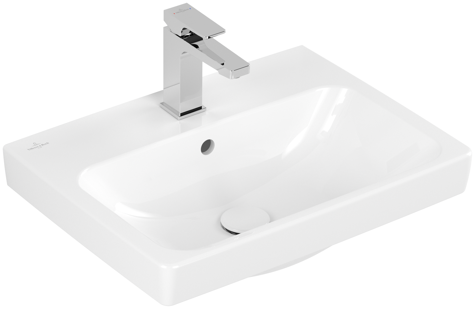 Villeroy & Boch Architectura Waschbecken, 550x420x165mm, mit Überlauf, Weiß Alpin AntiBac CeramicPlus