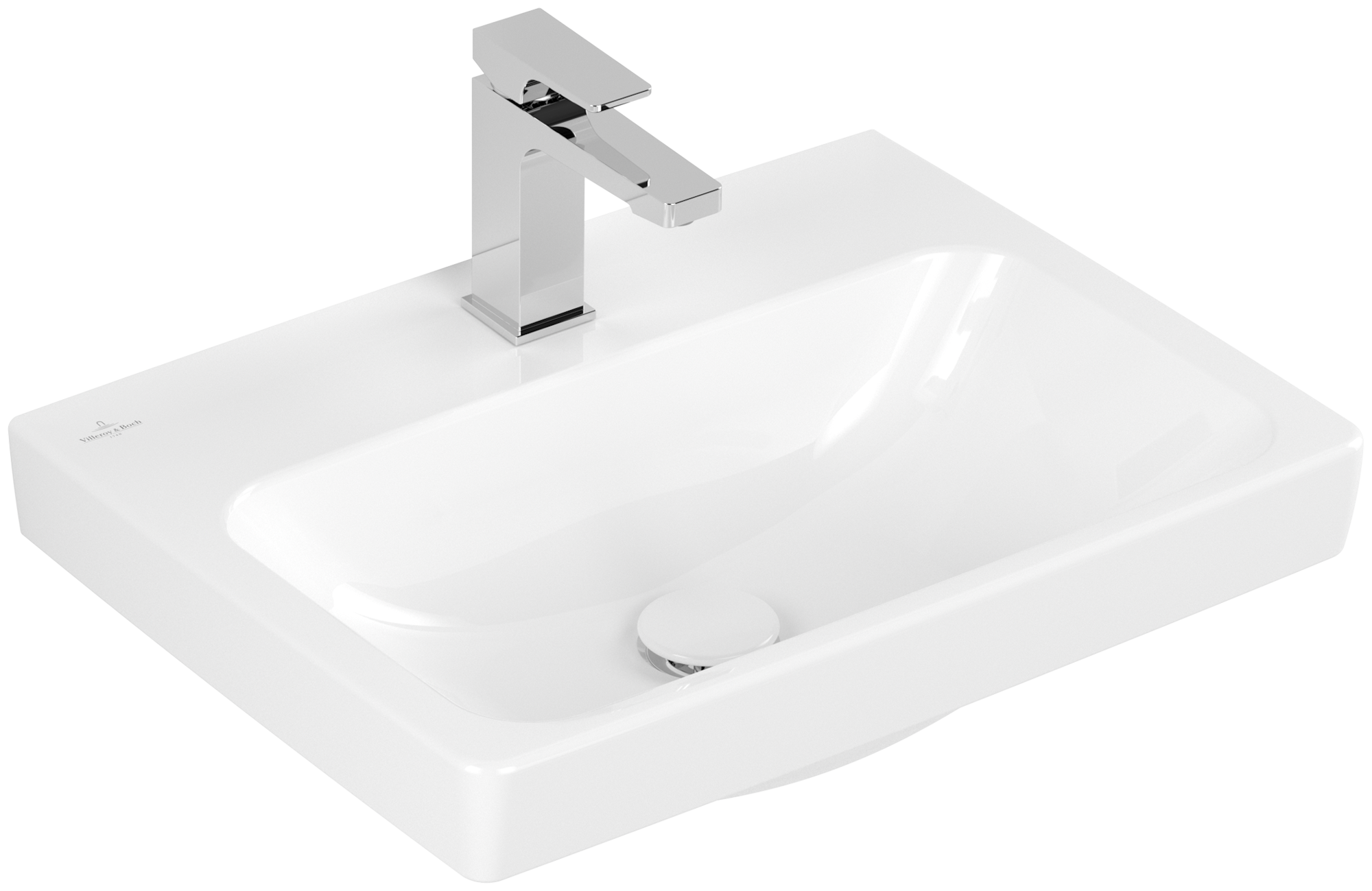Villeroy & Boch Architectura Waschbecken, 550x420x165mm, ohne Überlauf, Weiß Alpin AntiBac CeramicPlus