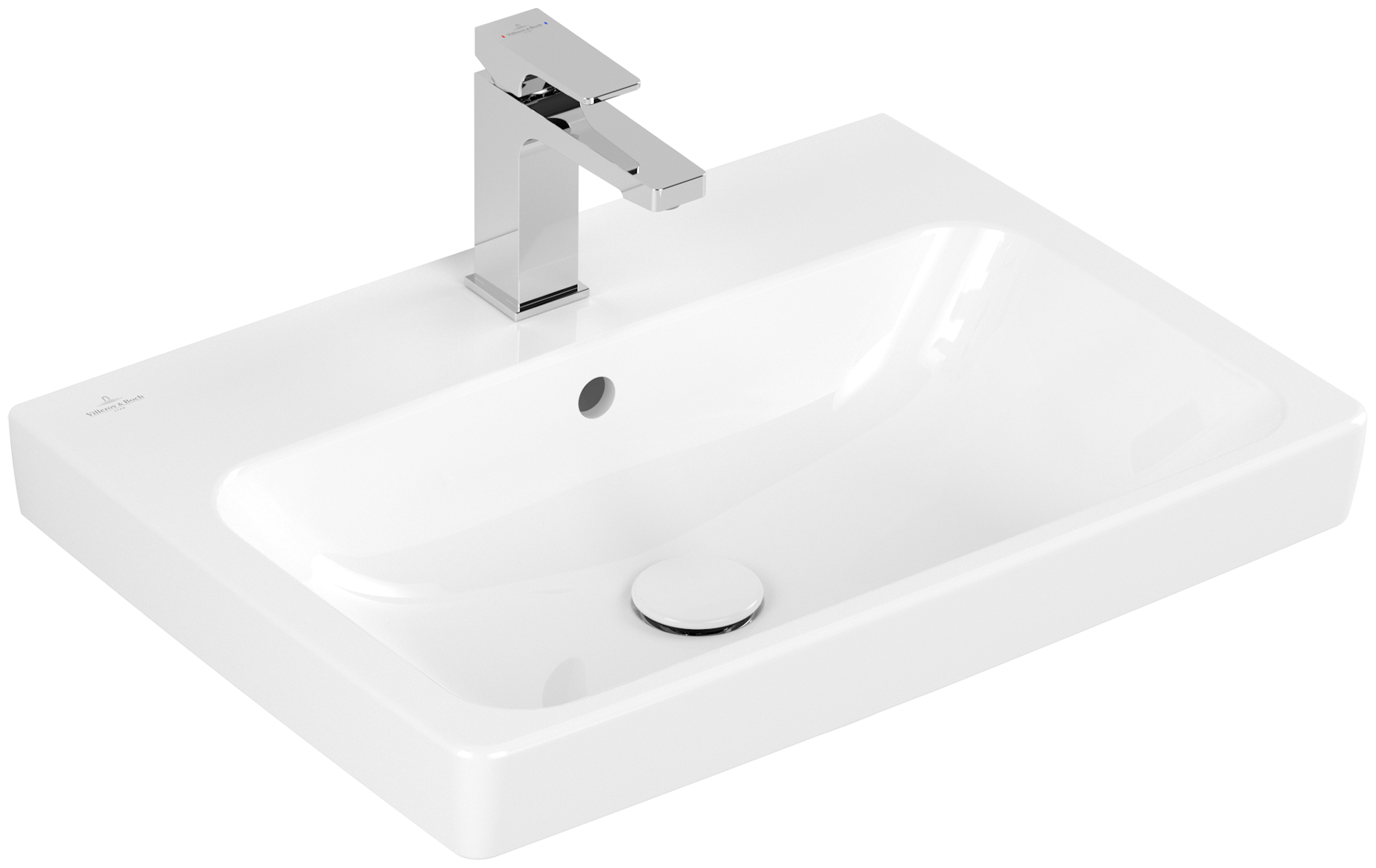 Villeroy & Boch Architectura Wastafel, 600x445x165mm, met overloop, White Alpine CeramicPlus