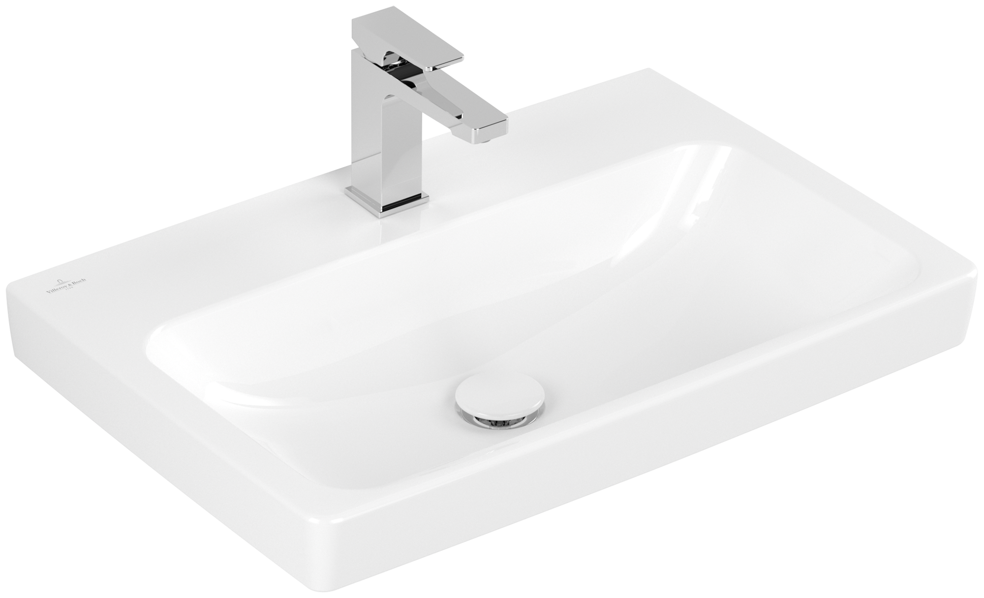 Villeroy & Boch Architectura Lavabo, 650x445x165mm, senza troppopieno, Bianco Alpin