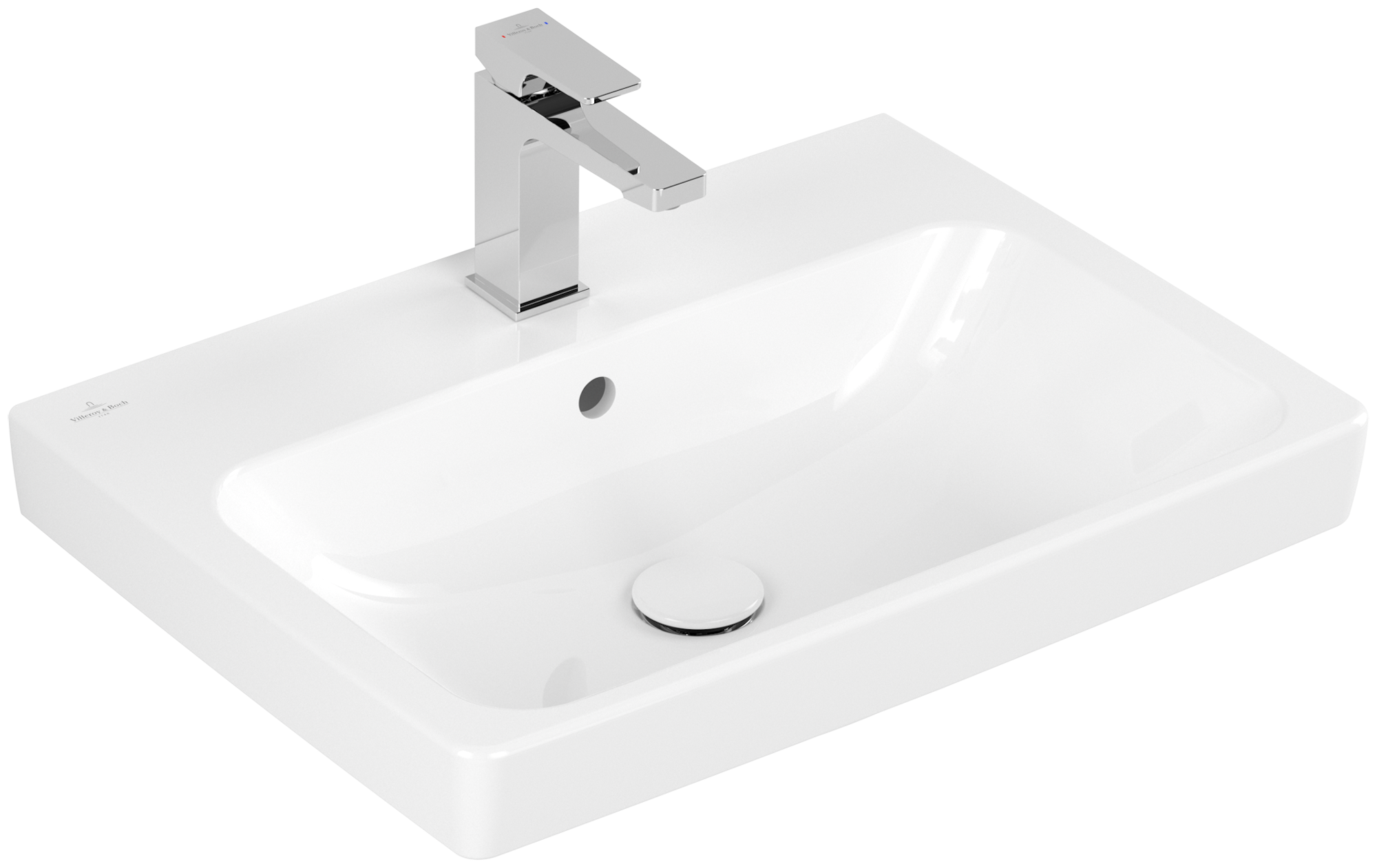Villeroy & Boch Architectura Washbasin, 600x445x165mm, with overflow, White Alpin