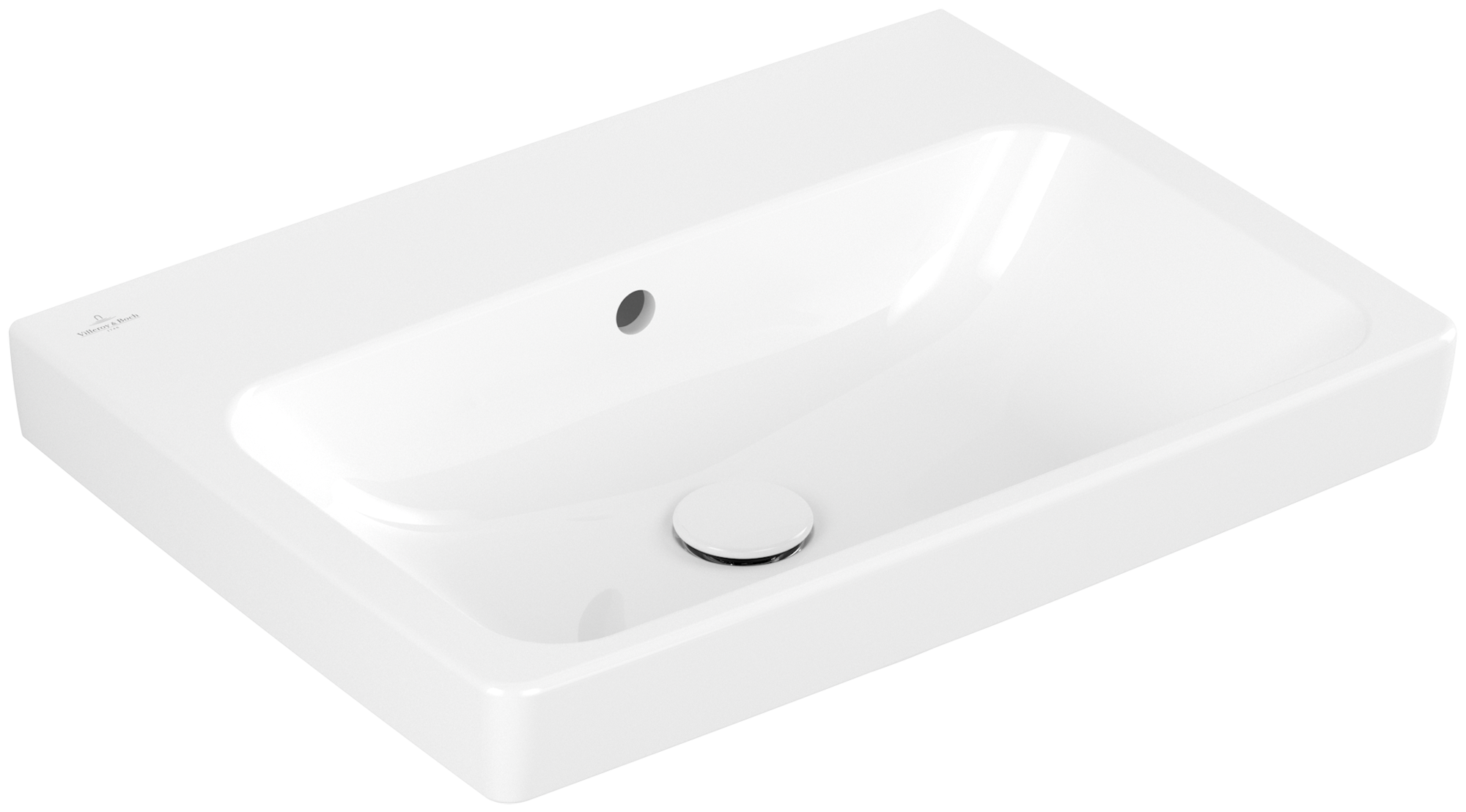Villeroy & Boch Architectura Wastafel, 600x445x165mm, met overloop, White Alpine CeramicPlus