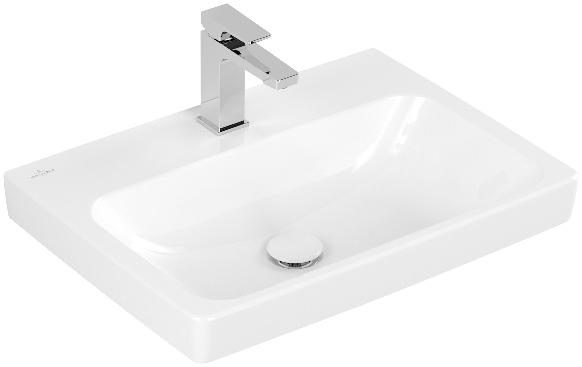 Villeroy & Boch Architectura Lavabo, 600x445x165mm, senza troppopieno, Bianco Alpin