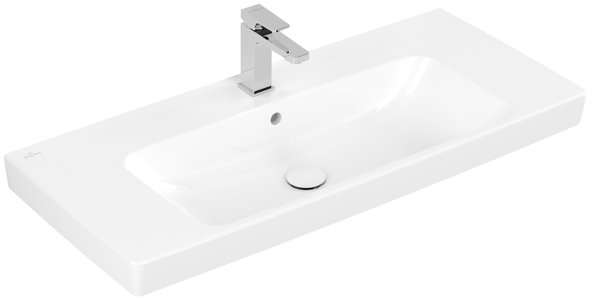 Villeroy & Boch Architectura Wastafel, 1000x445x165mm, met overloop, White Alpine