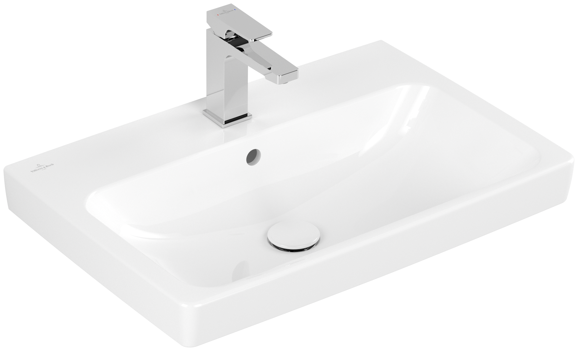 Villeroy & Boch Architectura Washbasin, 650x445x165mm, with overflow, White Alpin