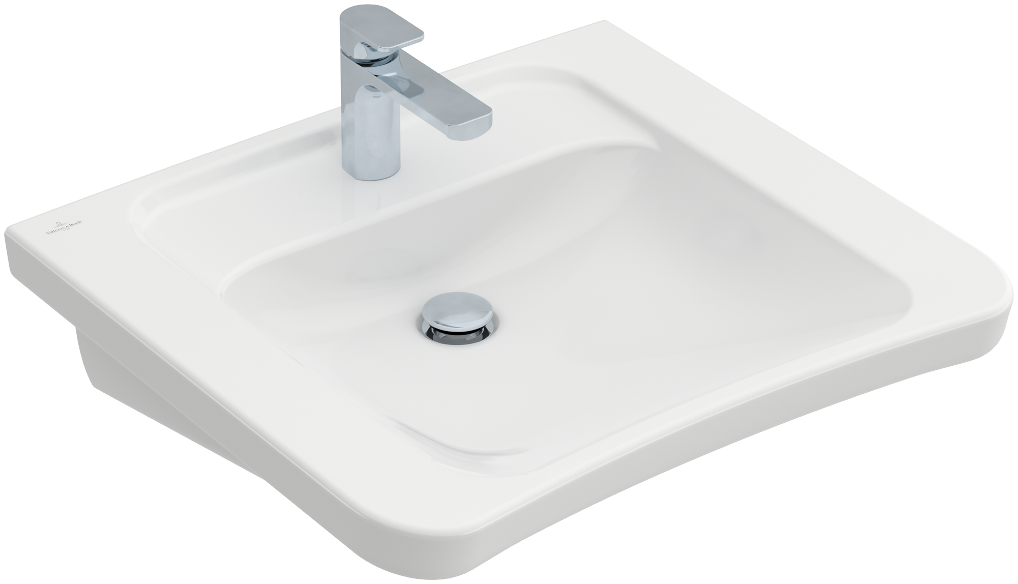 Villeroy & Boch ViCare prima Architectura Vita Lavabo ViCare, 650x550x190mm, senza troppopieno, Bianco Alpin AntiBac CeramicPlus
