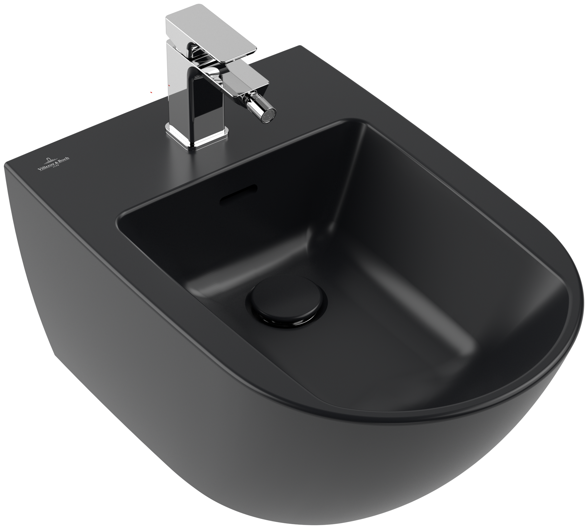 Villeroy & Boch Antao Bidet, 375x560mm, Pure Black CeramicPlus