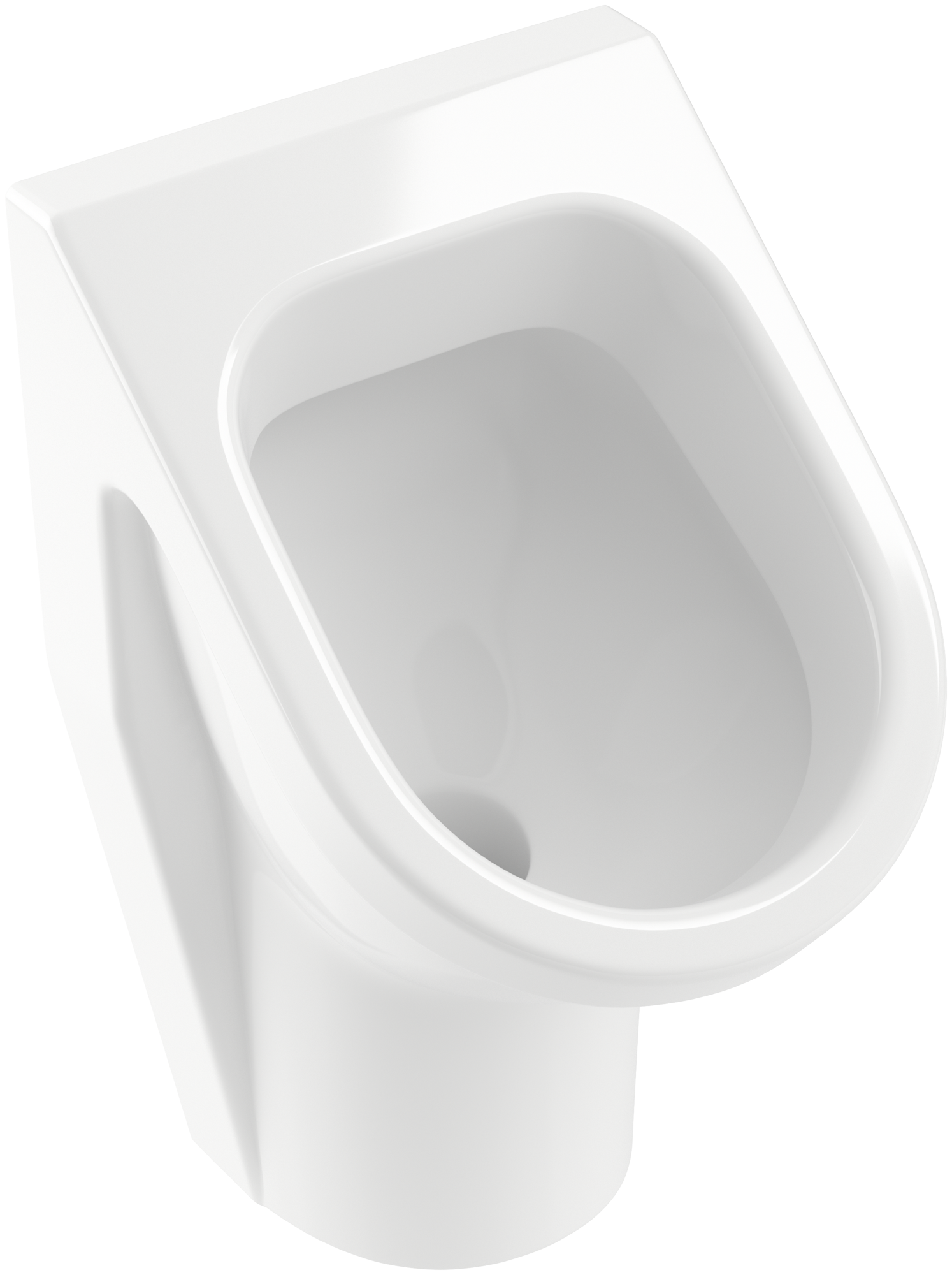 Villeroy & Boch Architectura vorher Omnia Architectura Absaug-Urinal, mit Zielobjekt, Zulauf verdeckt, 355x385mm, Weiß Alpin
