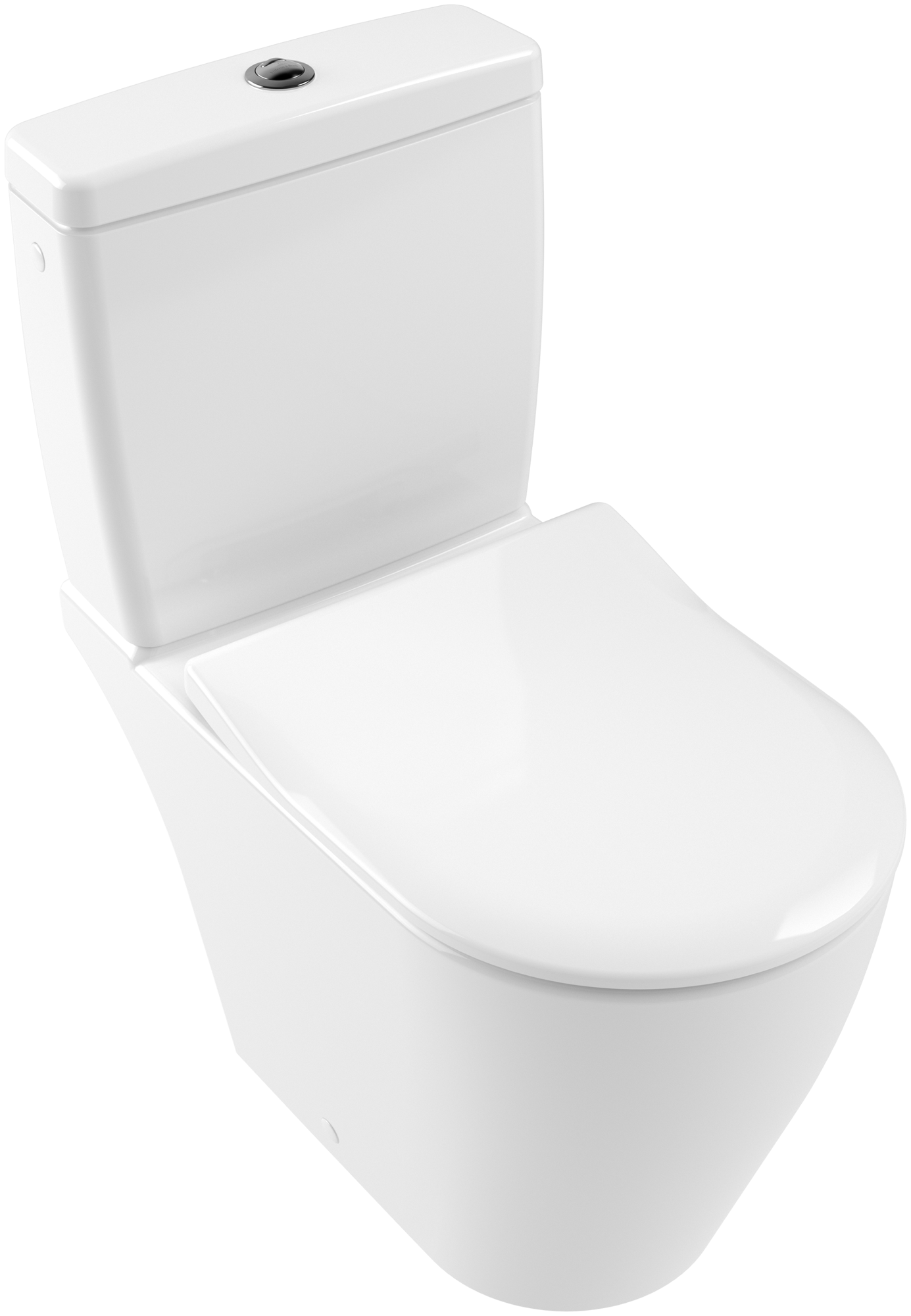 Villeroy & Boch Avento DirectFlush Washdown toilet for close-coupled WC-suite, rimless, floor-standing, with DirectFlush, White Alpin