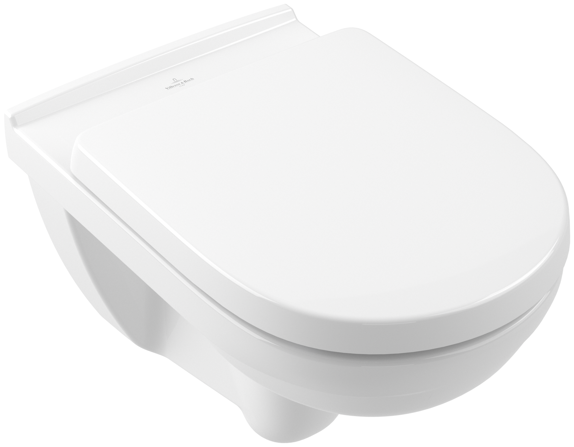 Villeroy & Boch O.novo Toilet with toilet seat, installation system and flush plate (Combi-Pack), wall-mounted, with DirectFlush, White Alpin
