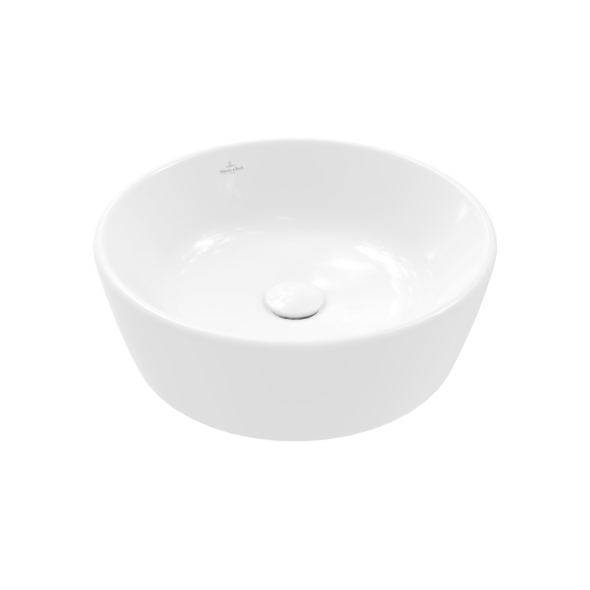 Villeroy & Boch Architectura Surface-mounted washbasin, 450x450x155mm, with overflow, White Alpin CeramicPlus