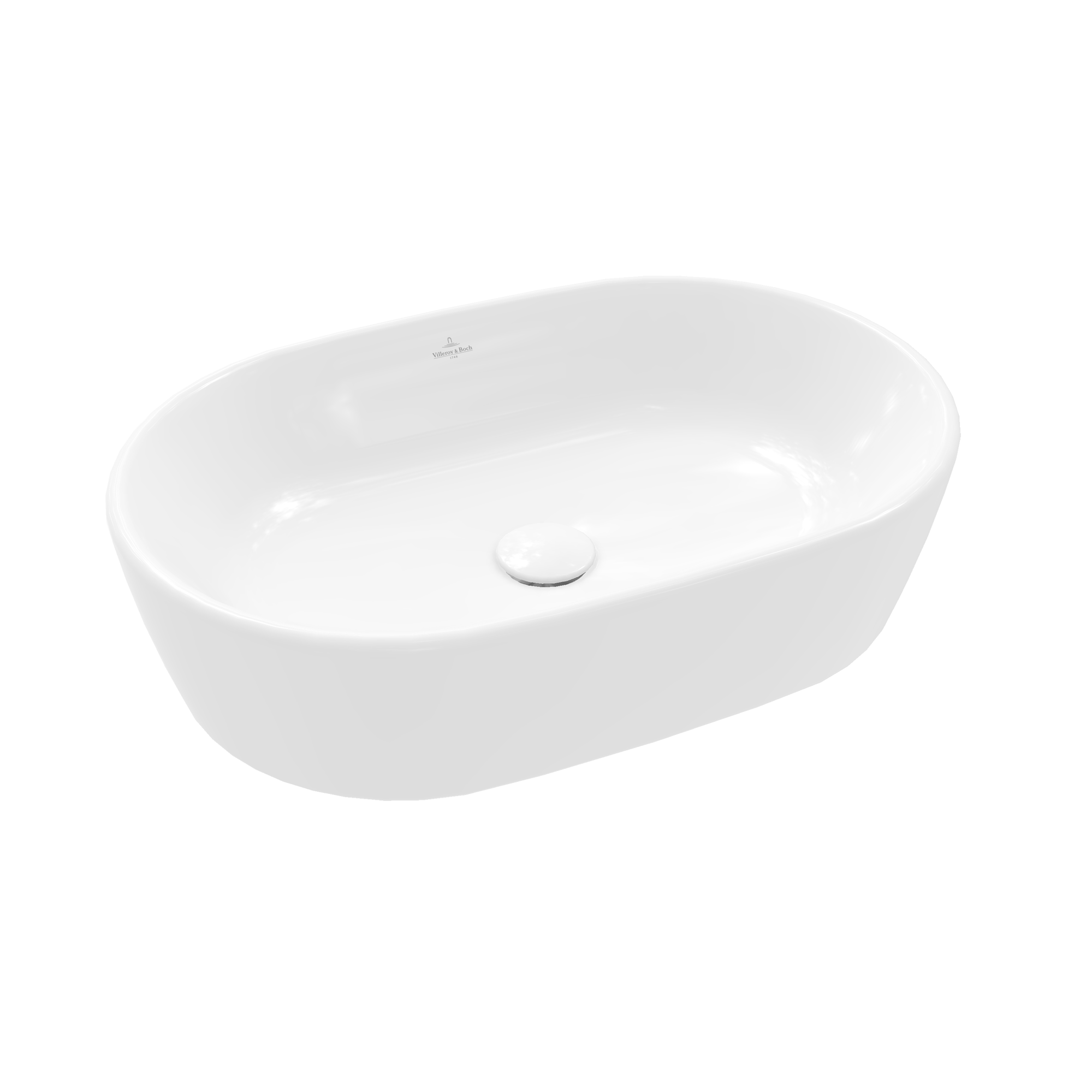 Villeroy & Boch Architectura Surface-mounted washbasin, 600x400x155mm, with overflow, White Alpin