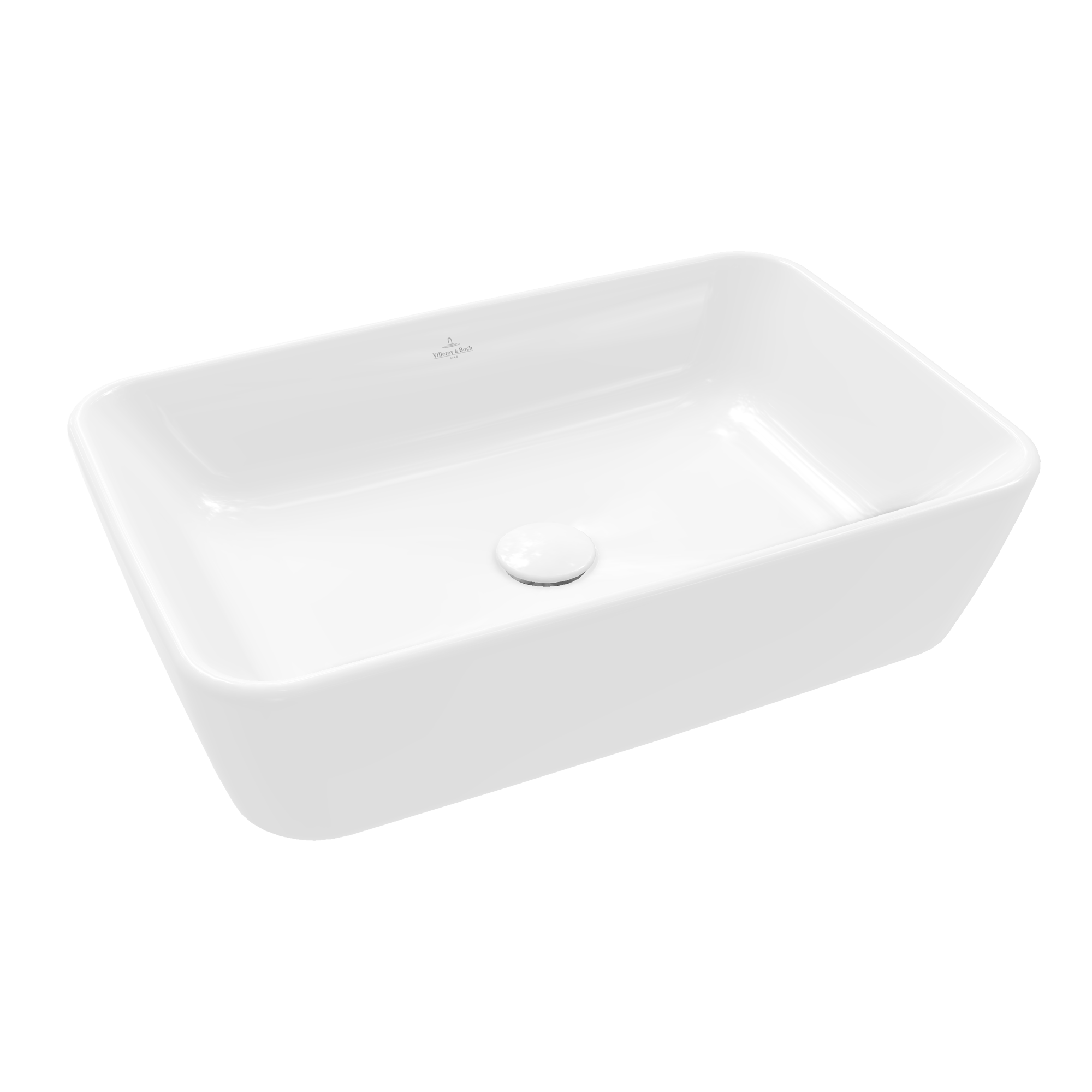 Villeroy & Boch Architectura Surface-mounted washbasin, 600x405x155mm, with overflow, White Alpin