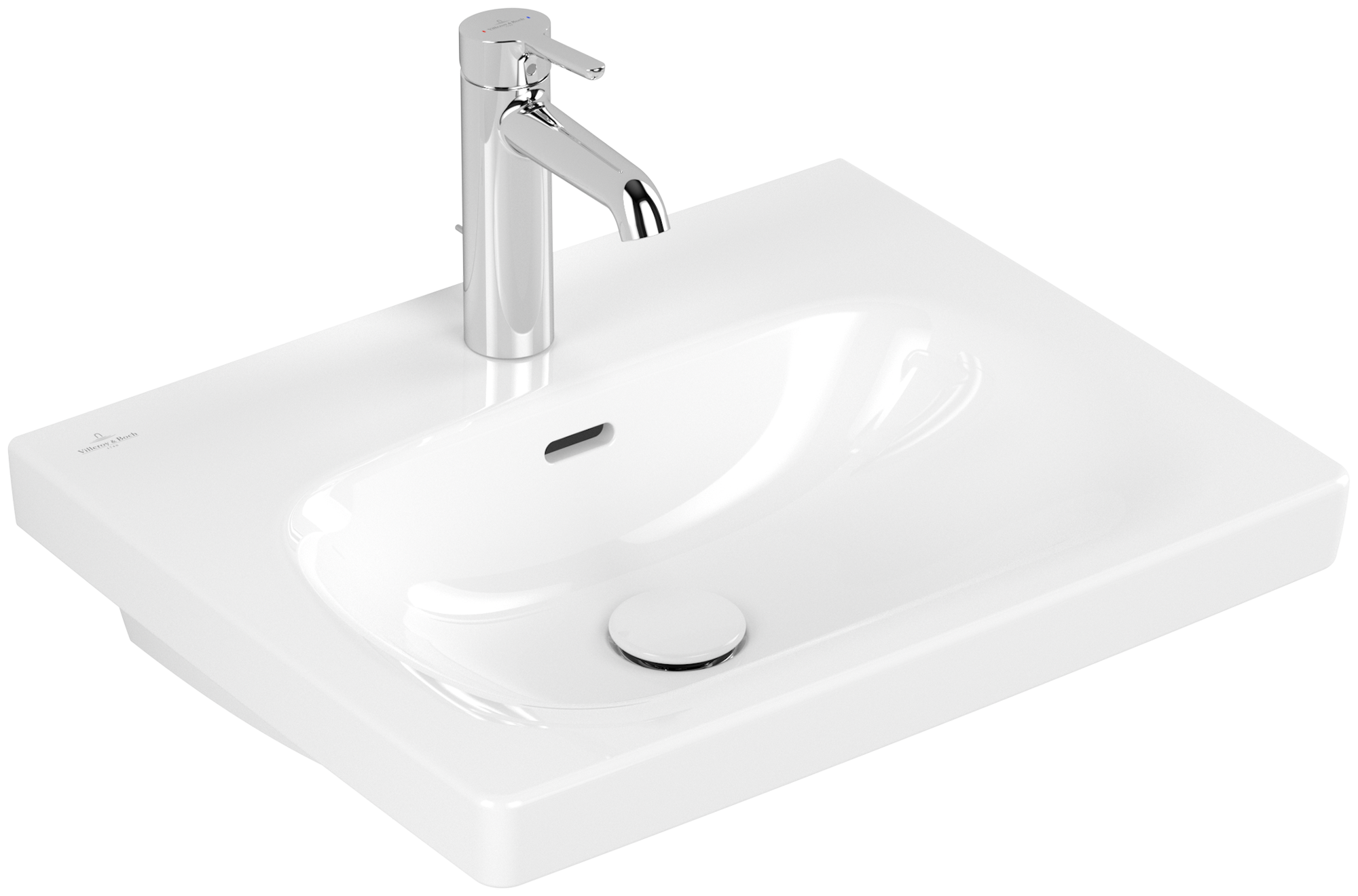Villeroy & Boch Skyla Washbasin, 445x550x150mm, with overflow, White Alpin