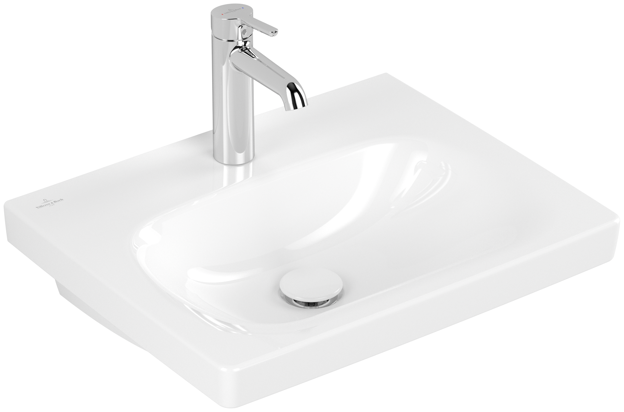 Villeroy & Boch Skyla Washbasin, 445x550x150mm, without overflow, White Alpin