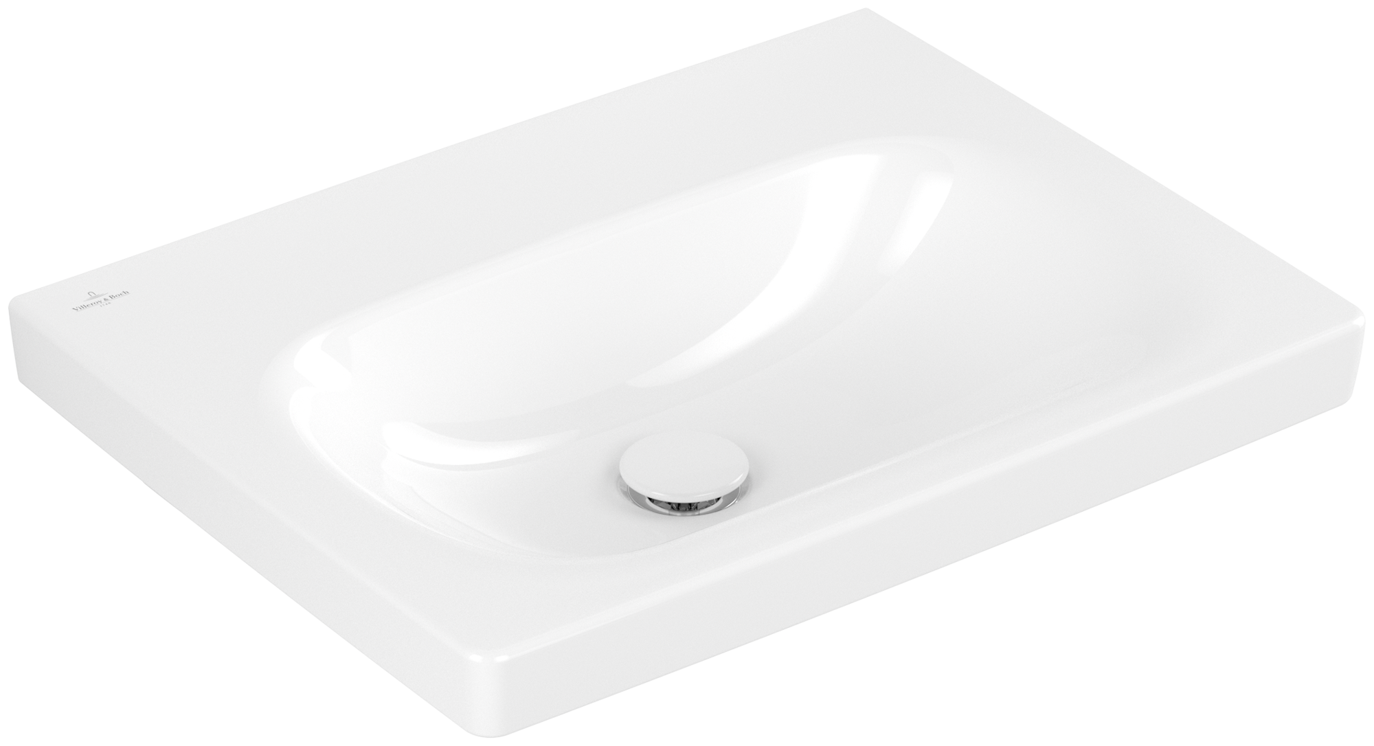 Villeroy & Boch Skyla Waschbecken, 600x460x163mm, ohne Überlauf, Weiß Alpin