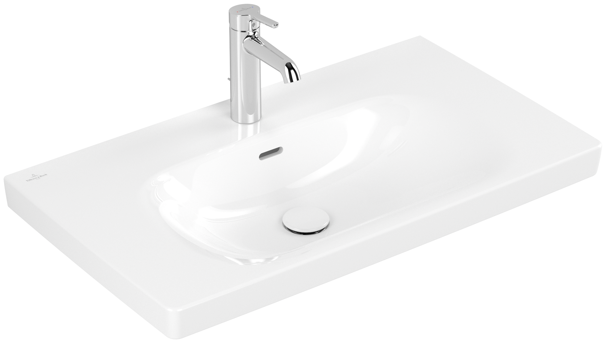 Villeroy & Boch Skyla Vanity washbasin, 800x460x160mm, with overflow, White Alpin