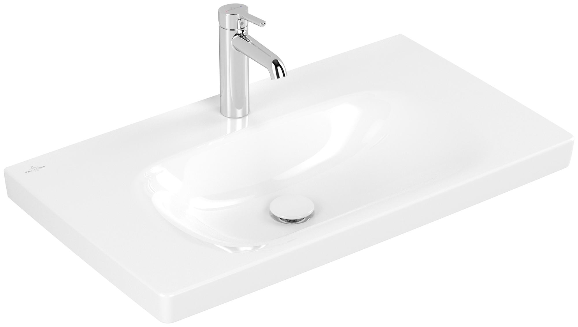 Villeroy & Boch Skyla Vanity washbasin, 800x460x160mm, without overflow, White Alpin