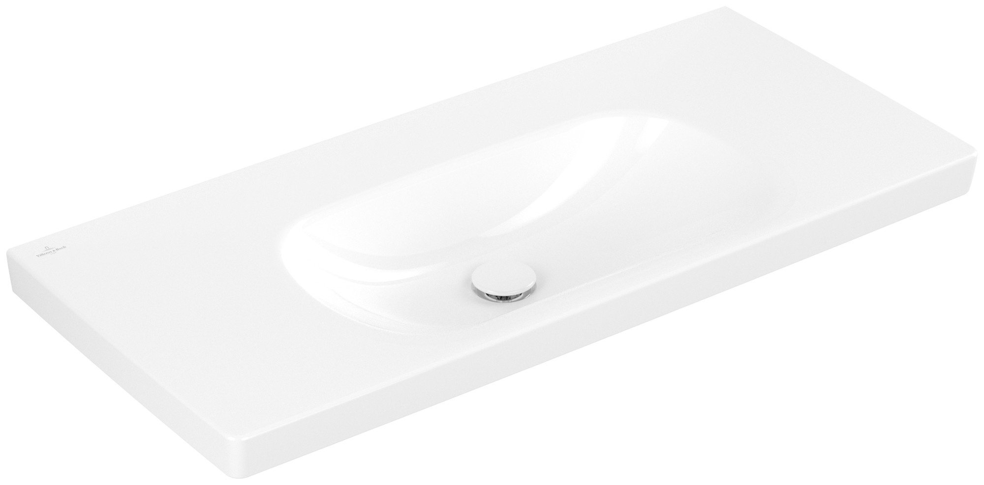 Villeroy & Boch Skyla Lavabo per mobile, 1000x460x160mm, senza troppopieno, Bianco Alpin CeramicPlus