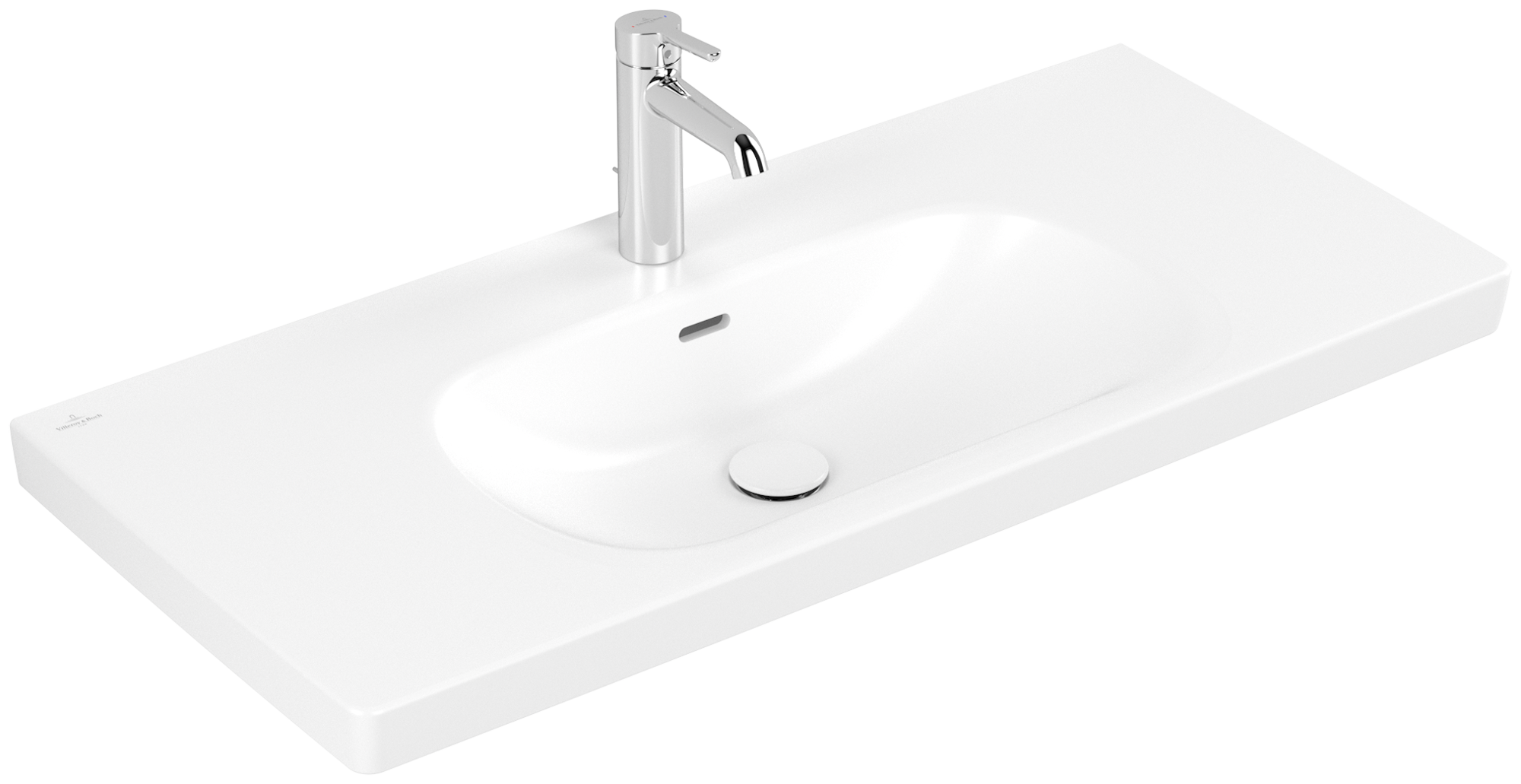 Villeroy & Boch Skyla Lavabo per mobile, 1000x460x160mm, con troppopieno, Stone White CeramicPlus