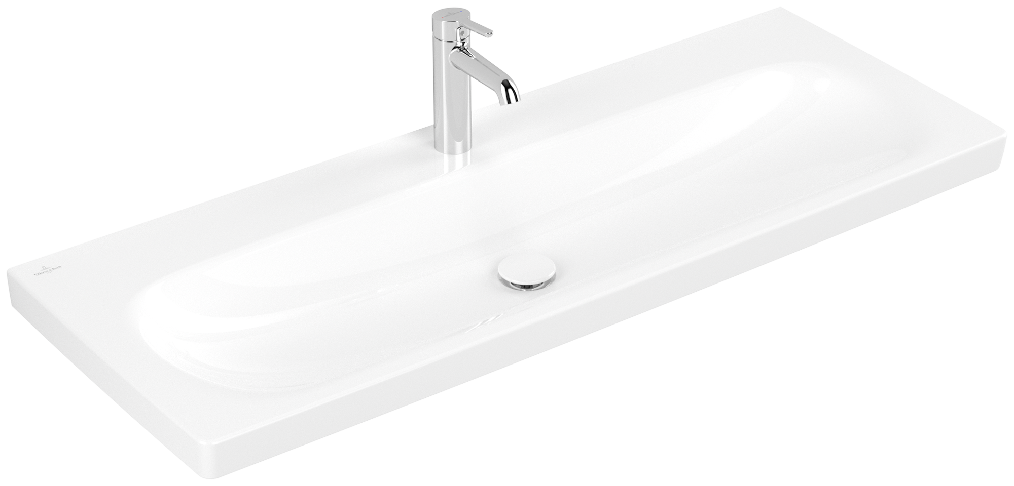 Villeroy & Boch Skyla Vanity washbasin, 1200x460x160mm, without overflow, White Alpin