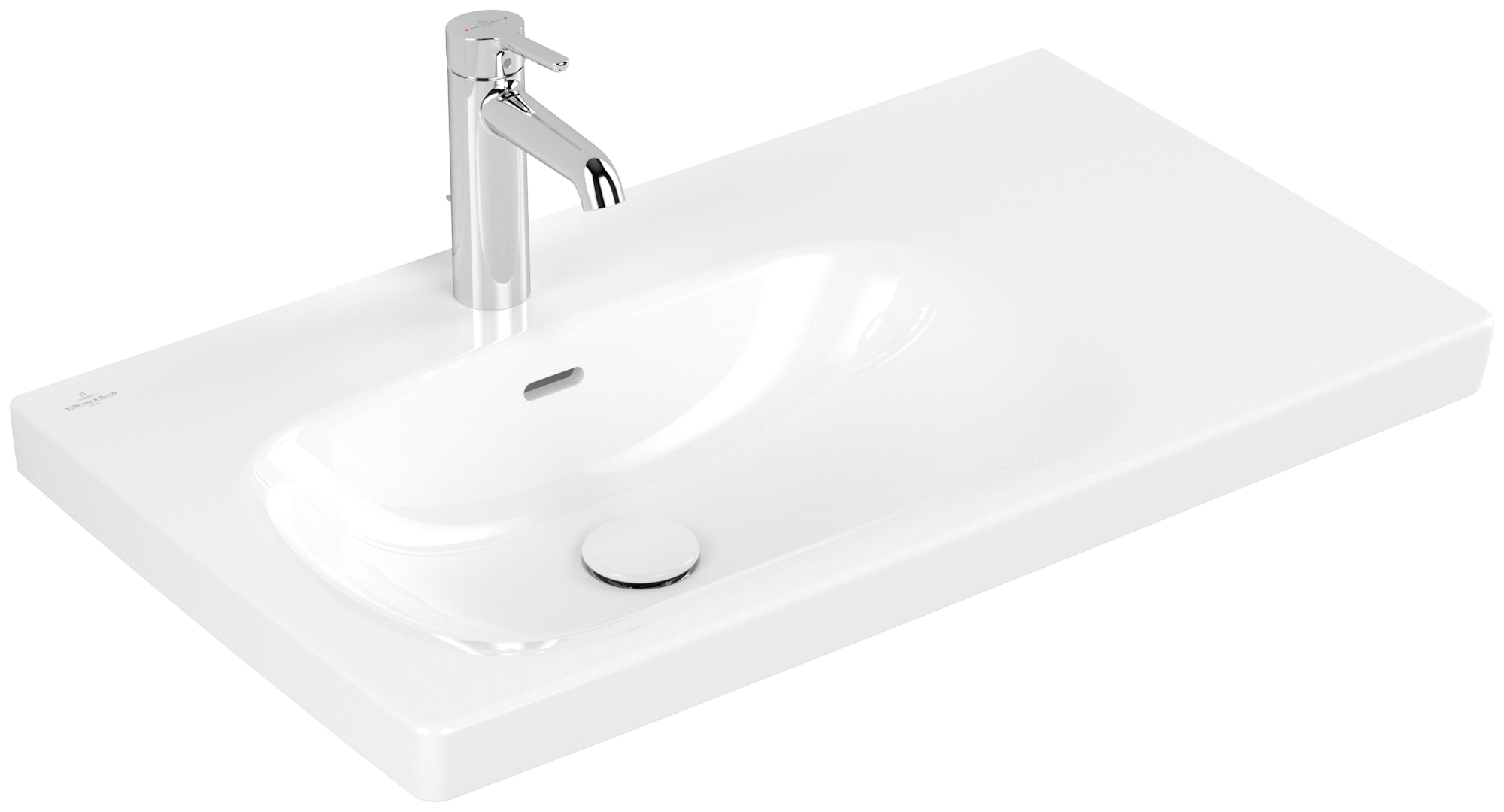Villeroy & Boch Skyla Plan de toilette, 800x460x160mm, avec trop-plein, Blanc