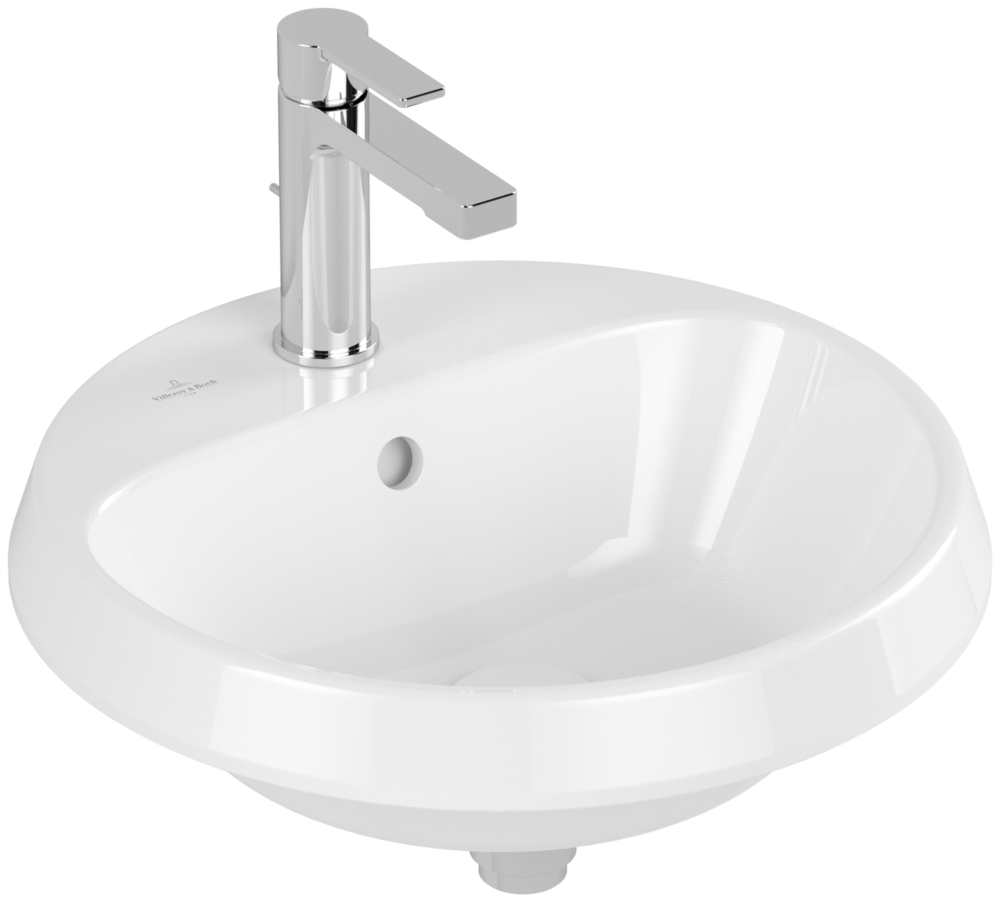 Villeroy & Boch Architectura Built-in washbasin, 450x450x170mm, without overflow, White Alpin