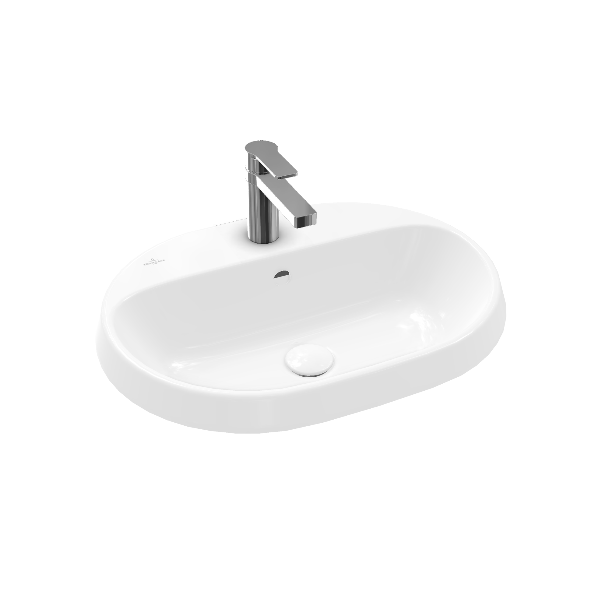 Villeroy & Boch Architectura Built-in washbasin, 600x450x170mm, with overflow, White Alpin CeramicPlus