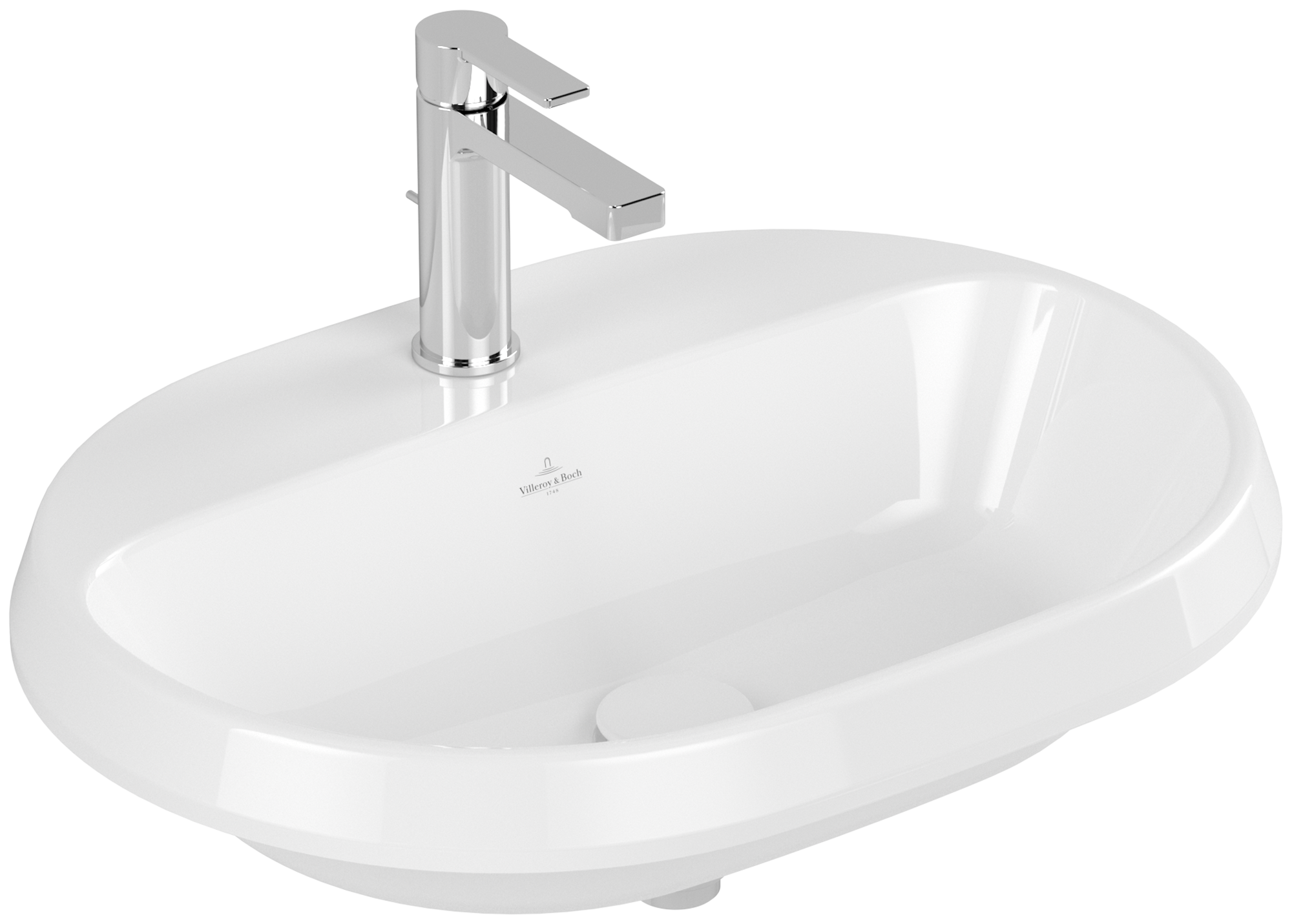 Villeroy & Boch Architectura Built-in washbasin, 600x450x170mm, without overflow, White Alpin