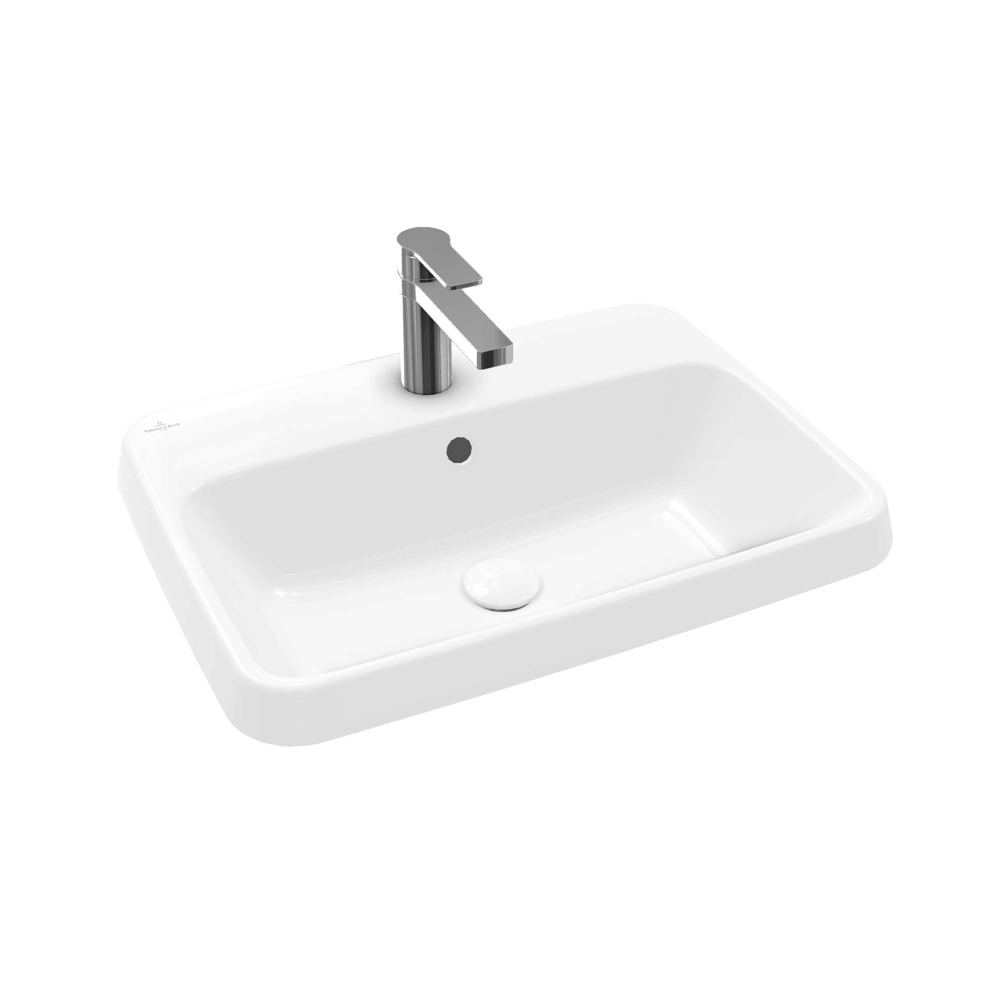 Villeroy & Boch Architectura Built-in washbasin, 600x450x170mm, with overflow, White Alpin CeramicPlus