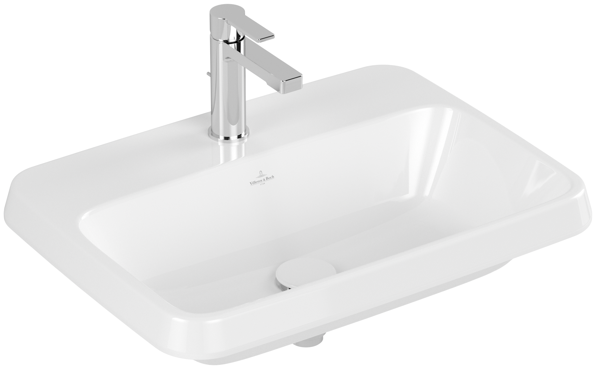 Villeroy & Boch Architectura Built-in washbasin, 600x450x170mm, without overflow, White Alpin