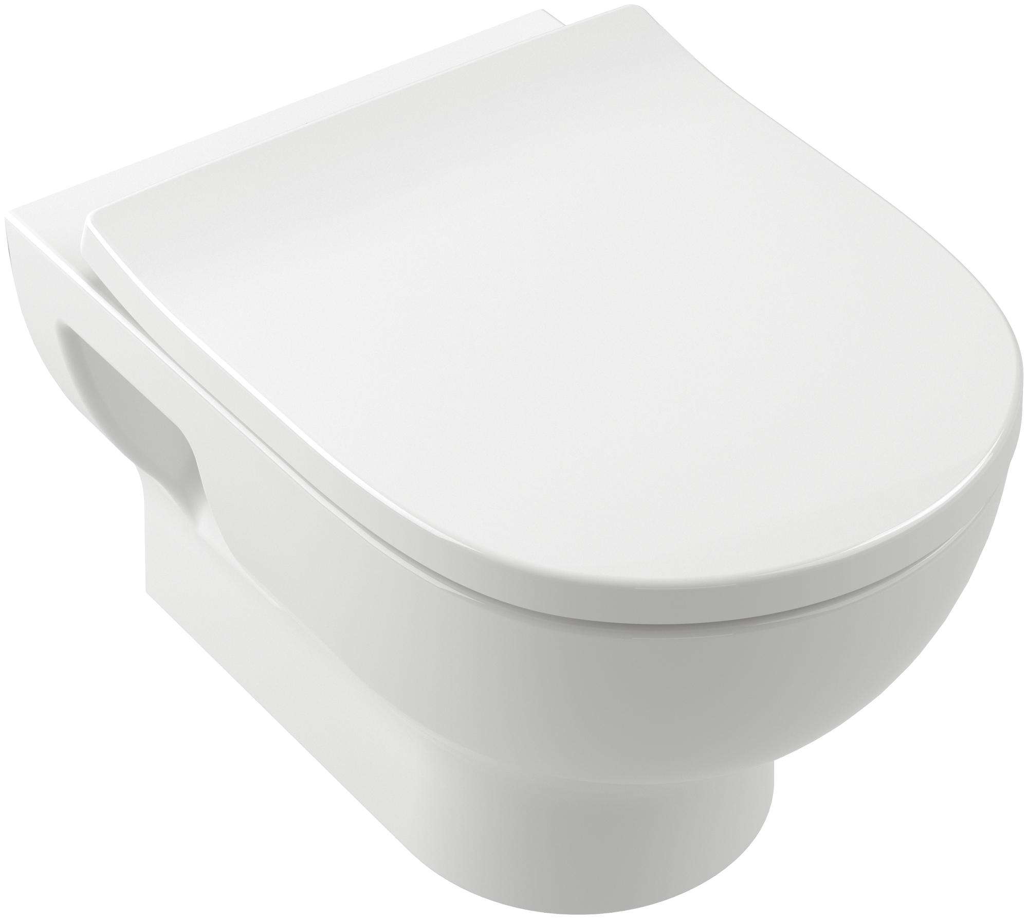 Villeroy & Boch O.novo TwistFlush, Tulip-Shape Tiefspül-WC spülrandlos, wandhängend, mit TwistFlush, Weiß Alpin