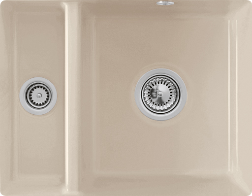 Villeroy & Boch Subway 60 XU Undercounter sink included Waste system with pop-up waste system, of Ceramic, 545x440mm, Almond CeramicPlus