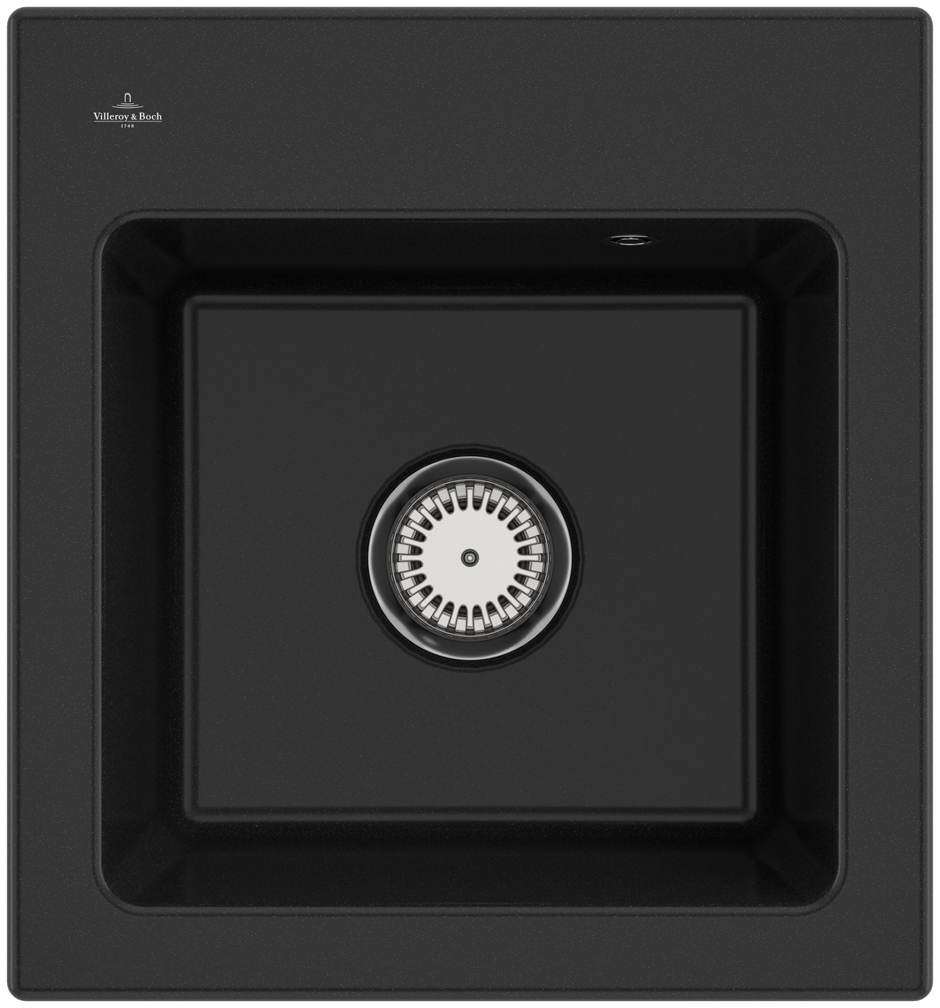 Villeroy & Boch Subway 45 XS Zlewozmywak nablatowy włącznie Zestaw odpływowy wraz z odpływ manualny, z Ceramika, 475x510mm, Chromit CeramicPlus