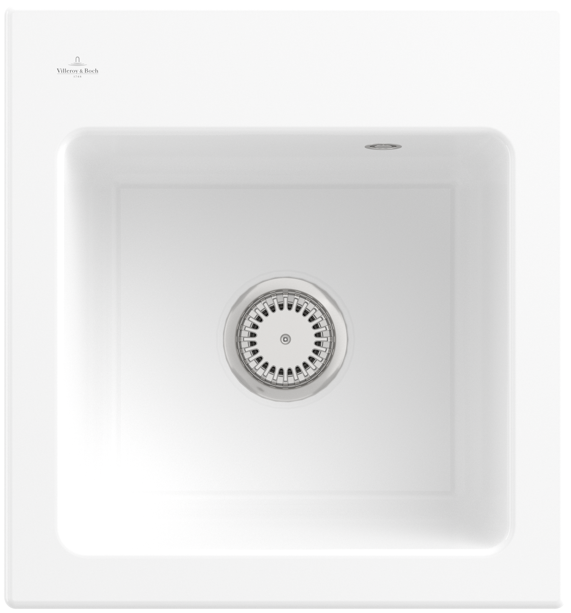 Villeroy & Boch Subway 45 XS Évier à encastrer inclus Vidage avec vidage manuel, en Céramique, 475x510mm, Snow White CeramicPlus