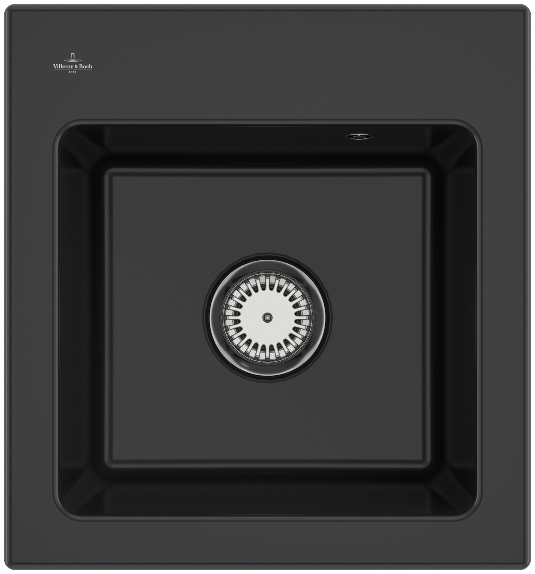 Villeroy & Boch Subway 45 XS Built-in sink included Waste system with basket strainer waste, of Ceramic, 475x510mm, Pure Black