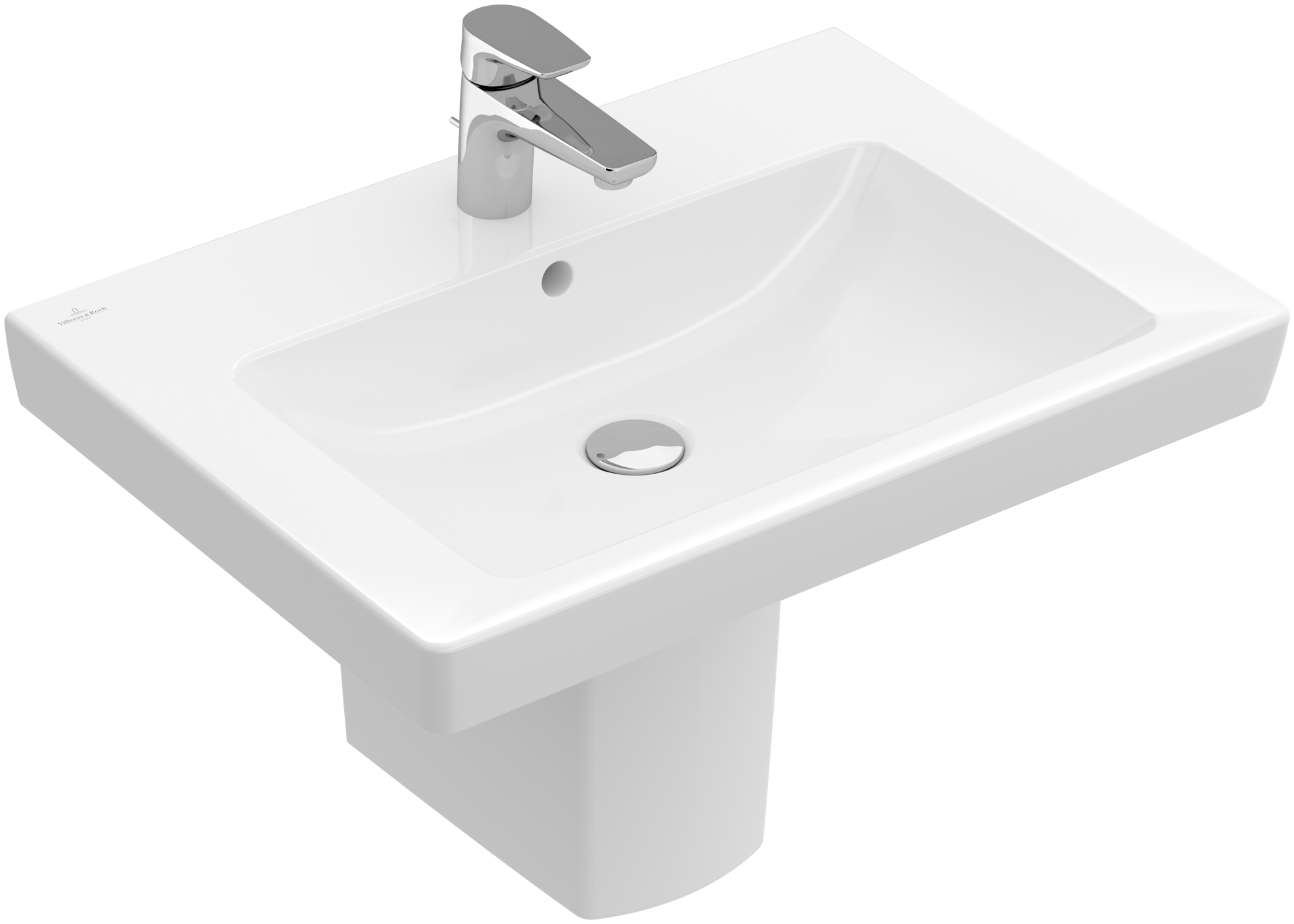Villeroy & Boch Subway 2.0 Washbasin, 650x470x180mm, with overflow, White Alpin