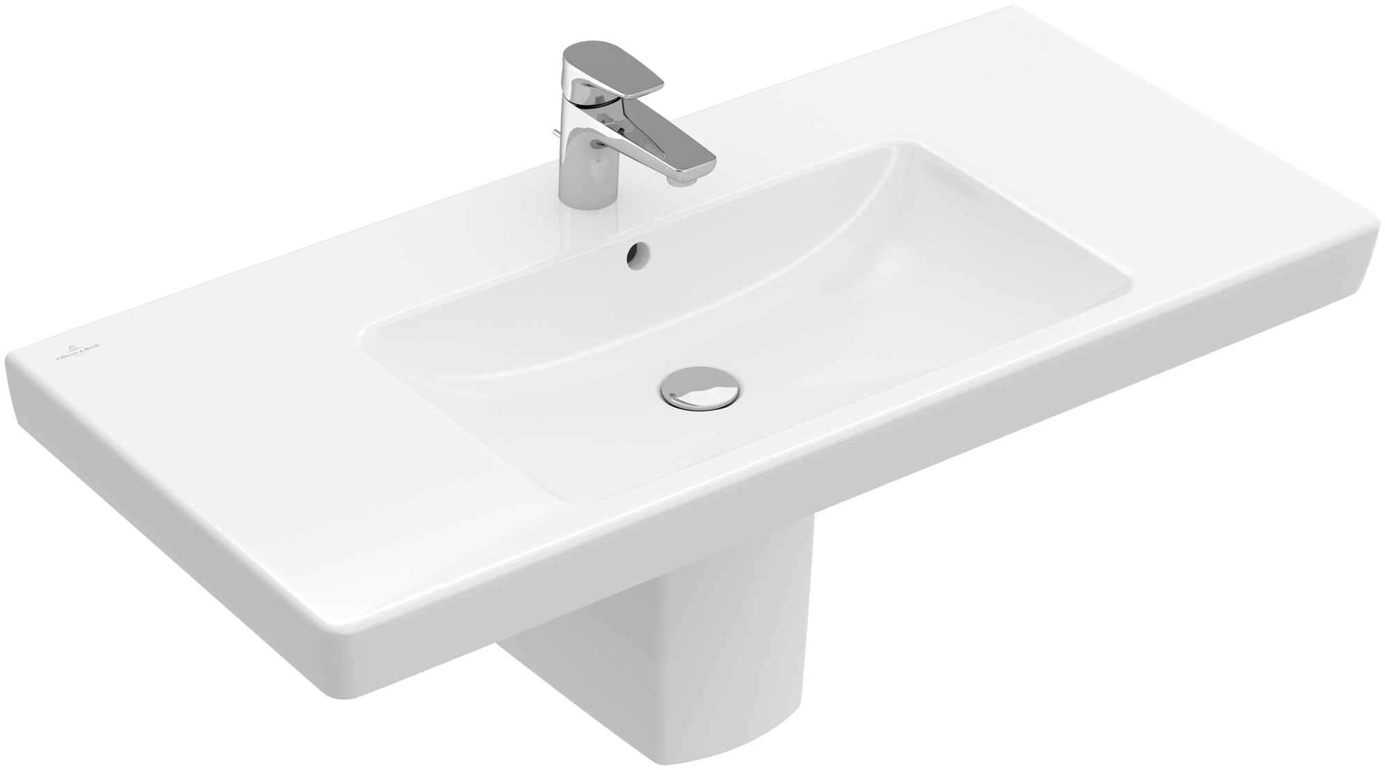 Villeroy & Boch Subway 2.0 Vanity washbasin, 1000x470x180mm, with overflow, White Alpin CeramicPlus