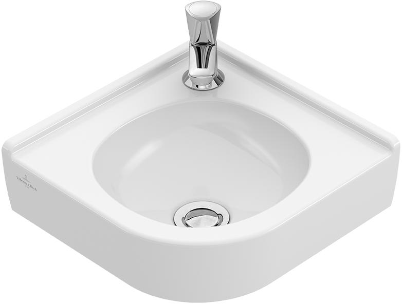 Villeroy & Boch O.novo Hoekfontein, 400x320x145mm, zonder overloop, White Alpine
