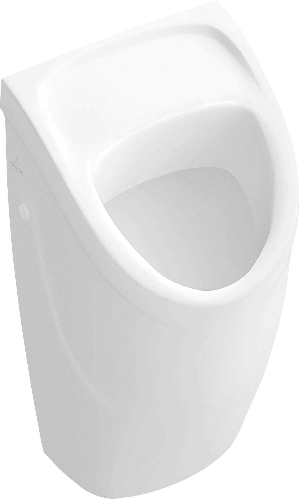 Villeroy & Boch O.novo Absaug-Urinal Compact, ohne Deckel, mit Zielobjekt, Zulauf verdeckt, 290x245mm, Weiß Alpin
