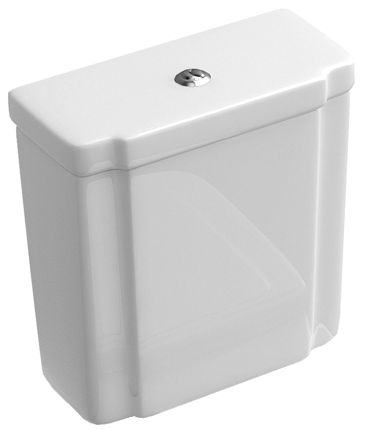 Villeroy & Boch Hommage Cistern, water inlet from the sides or rear, White Alpin CeramicPlus