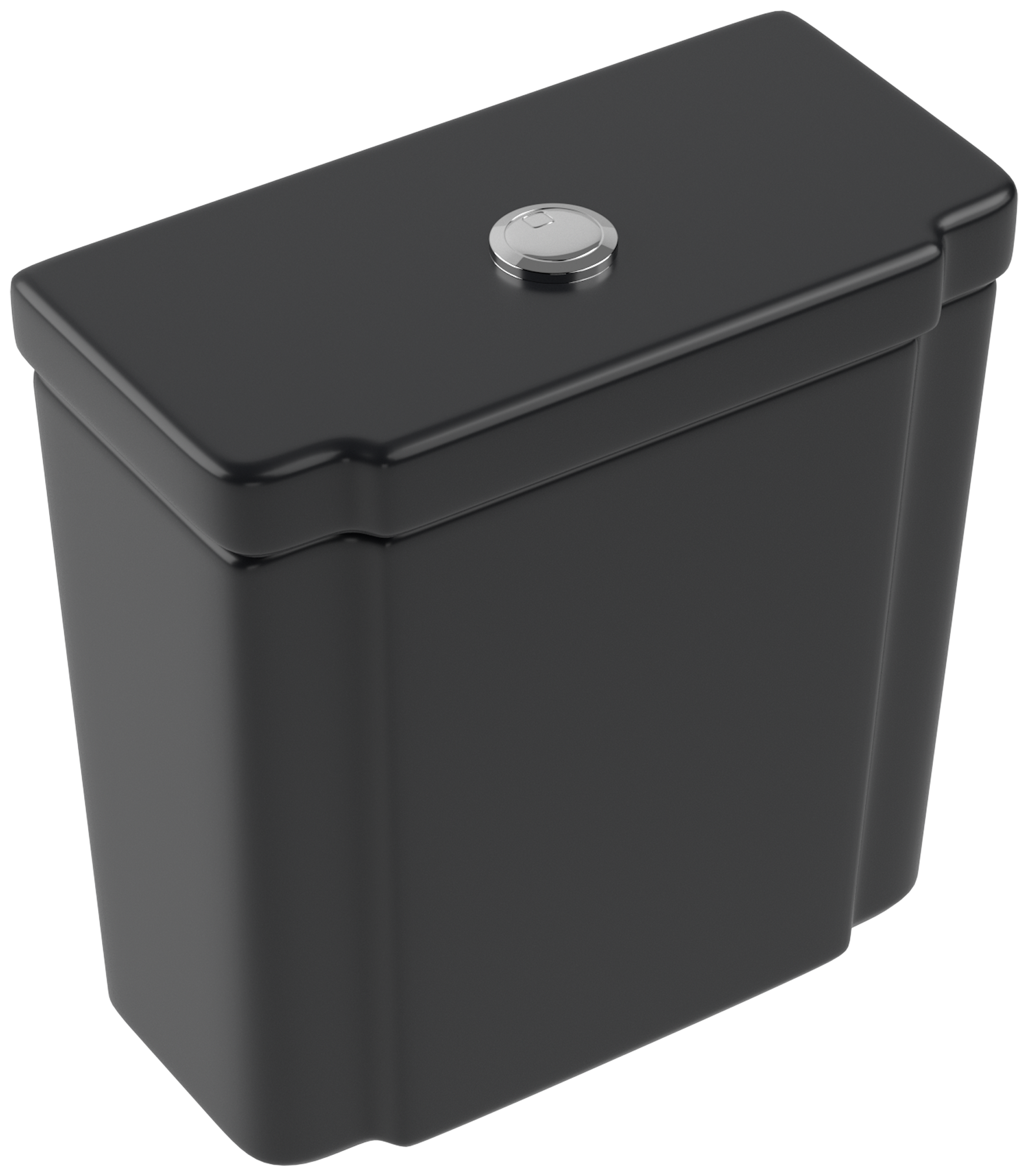 Villeroy & Boch Hommage Spülkasten, Zulauf seitlich oder von hinten, Pure Black CeramicPlus