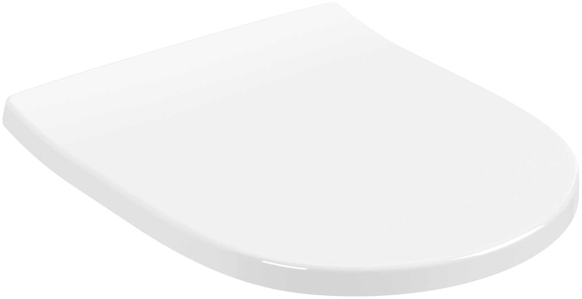 Villeroy & Boch O.novo WC-Sitz SlimSeat, mit Absenkautomatik (SoftClosing), mit abnehmbaren Sitz (QuickRelease), Weiß Alpin