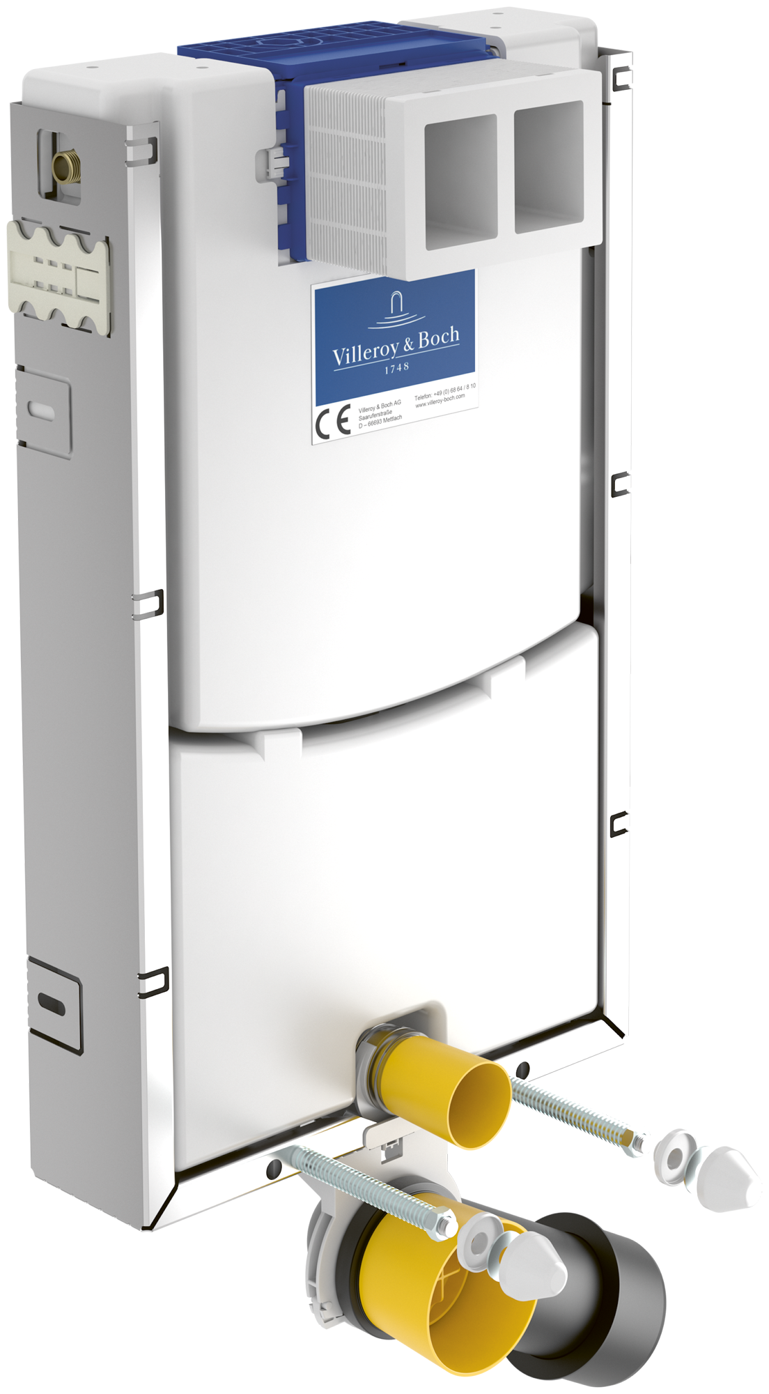 Villeroy & Boch ViConnect隐藏水箱安装系统 隐藏式水箱带金属框架, 用于 砖墙结构, 447x749x125mm